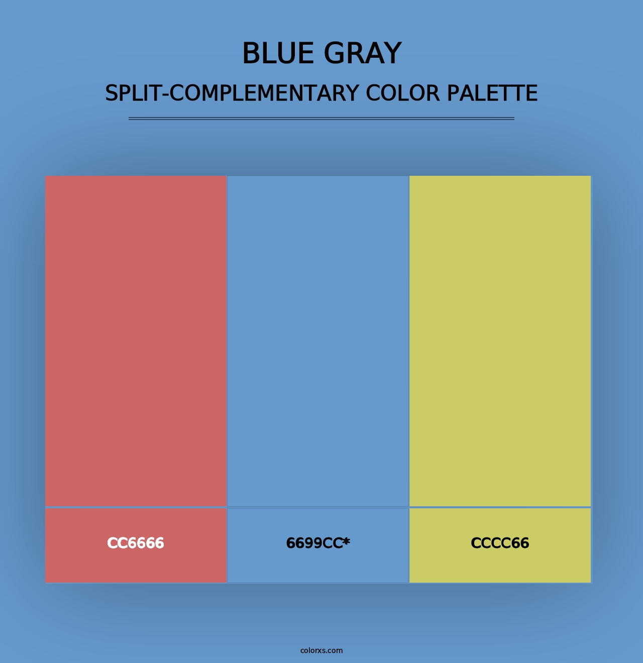 Blue Gray - Split-Complementary Color Palette