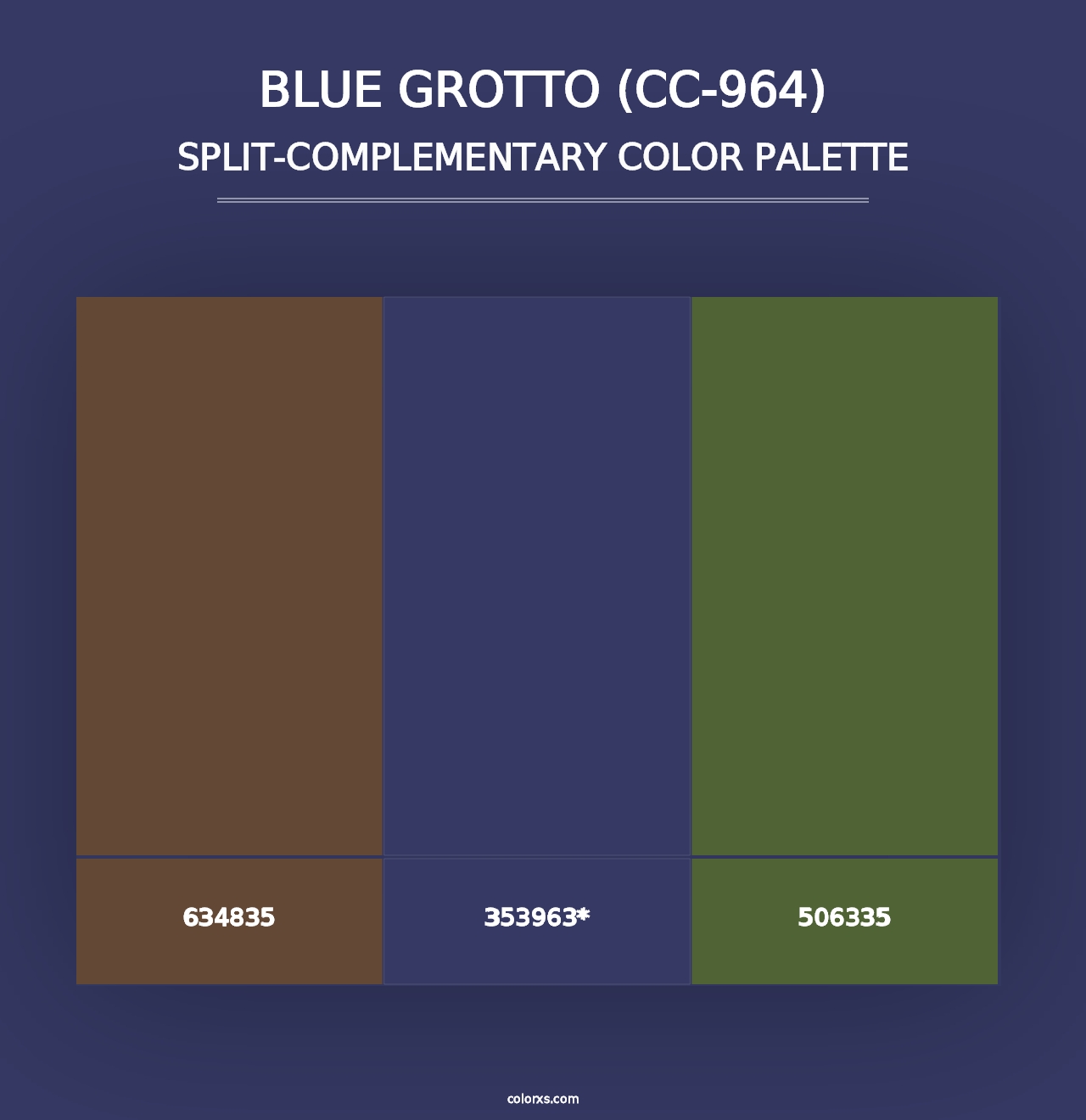 Blue Grotto (CC-964) - Split-Complementary Color Palette