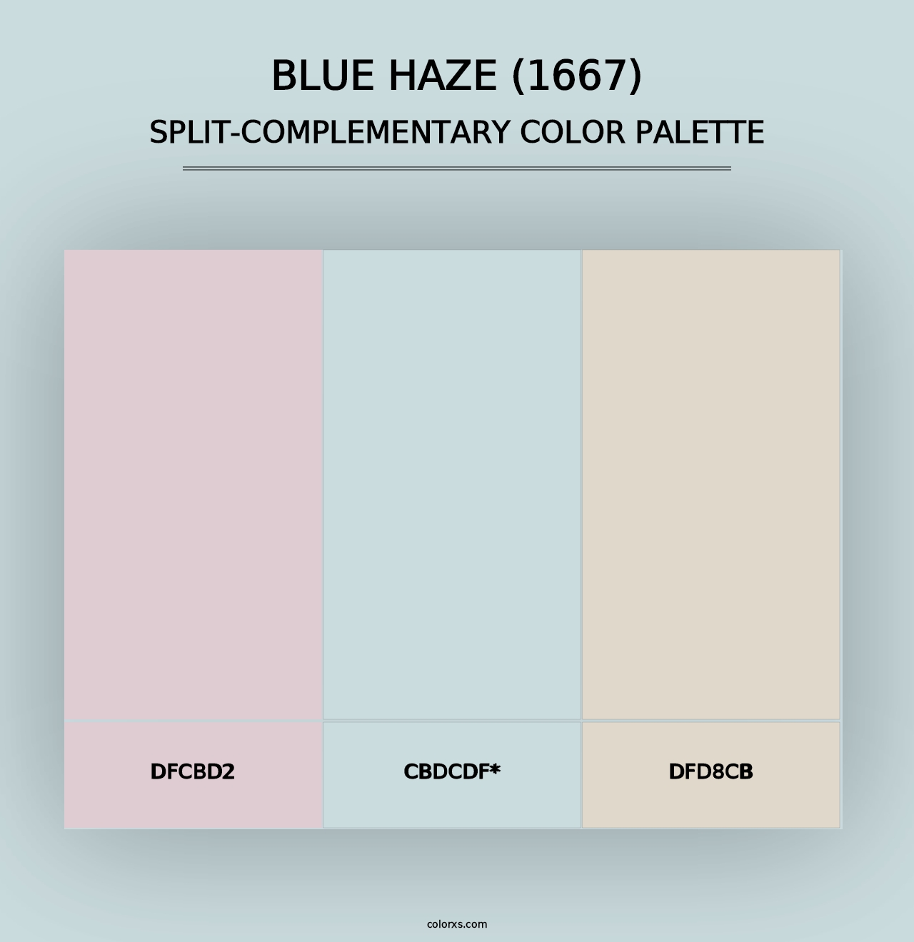 Blue Haze (1667) - Split-Complementary Color Palette