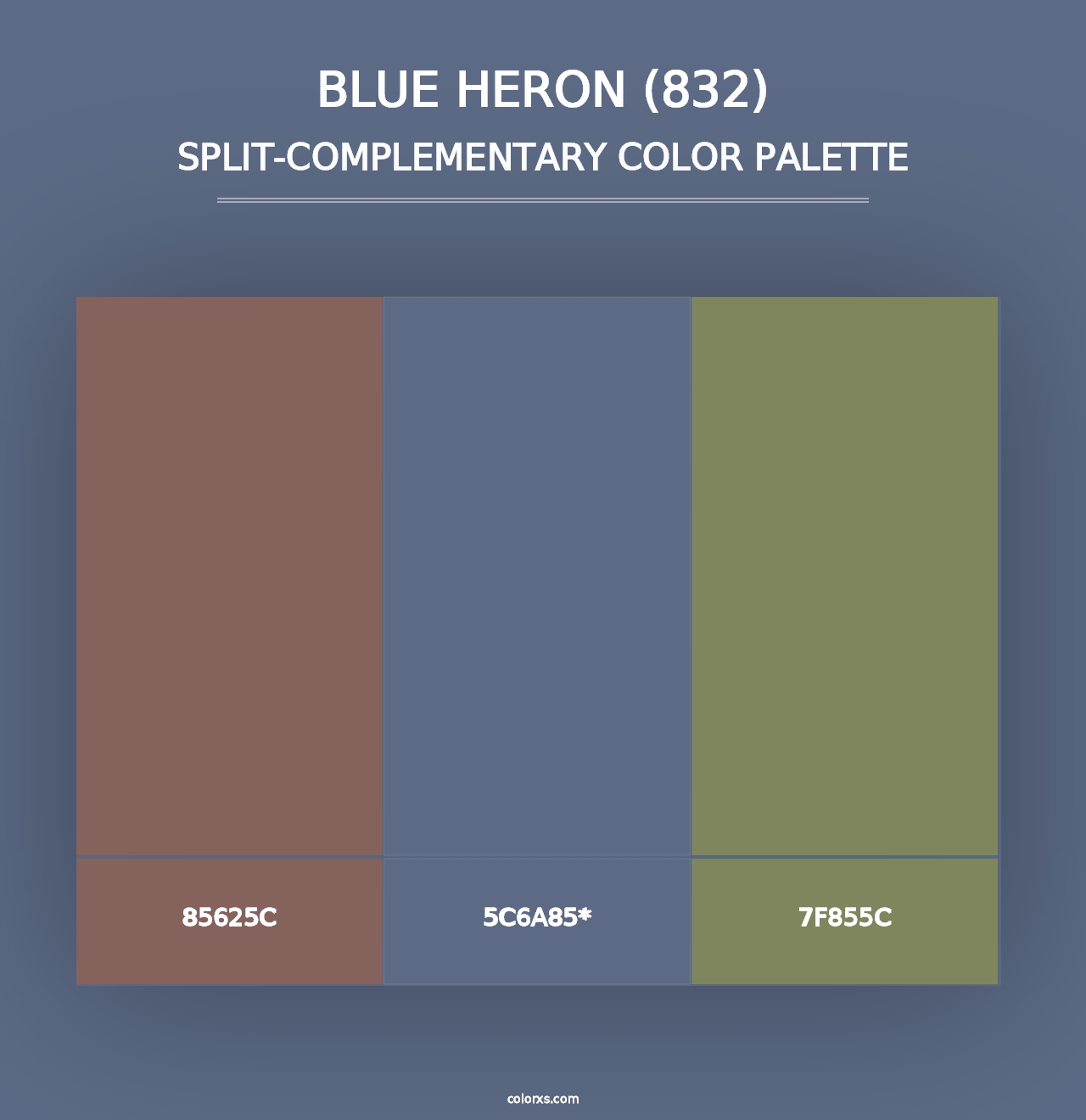 Blue Heron (832) - Split-Complementary Color Palette