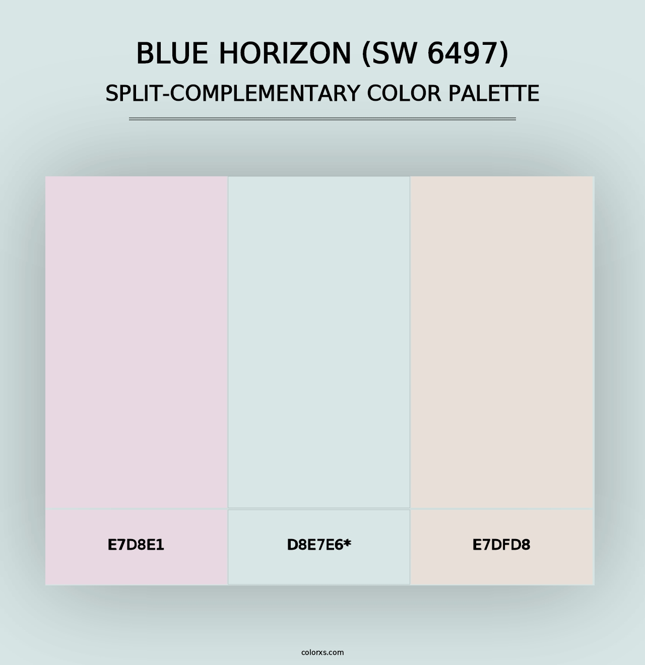 Blue Horizon (SW 6497) - Split-Complementary Color Palette