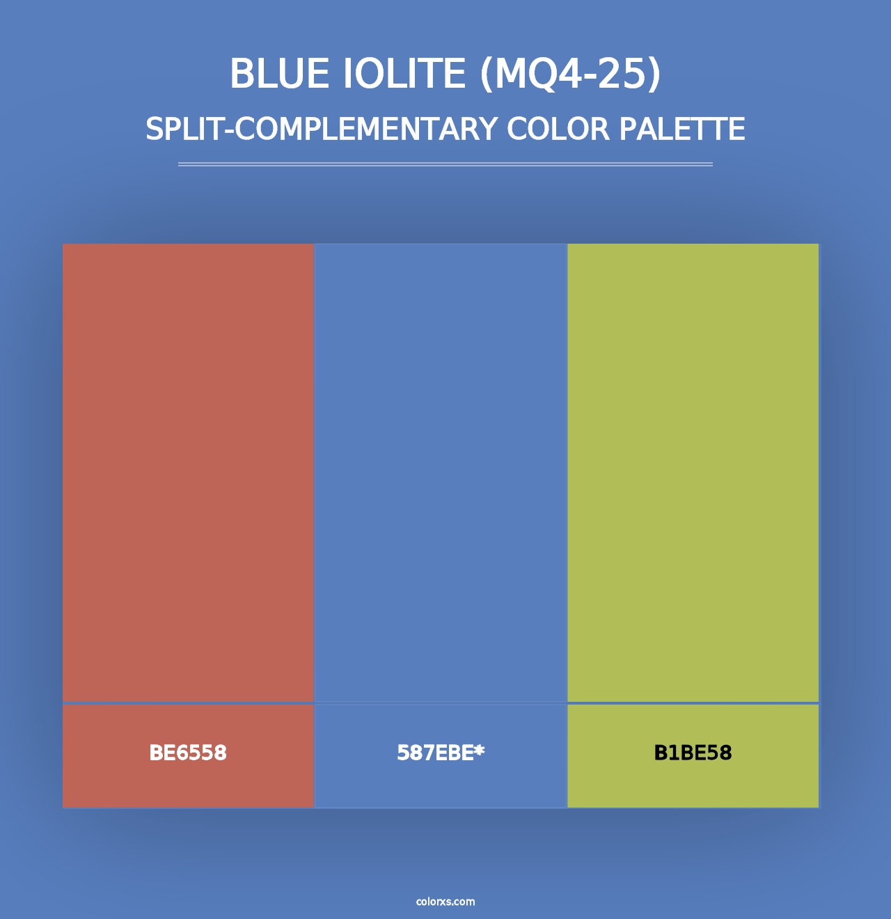 Blue Iolite (MQ4-25) - Split-Complementary Color Palette