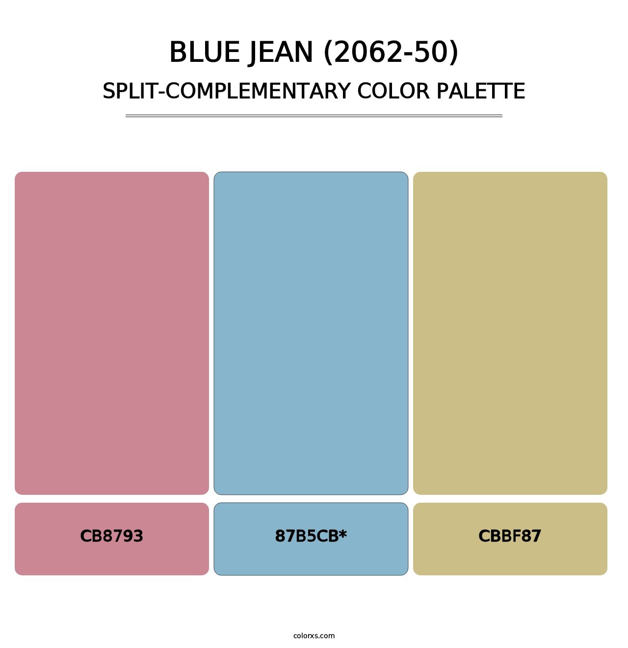 Blue Jean (2062-50) - Split-Complementary Color Palette