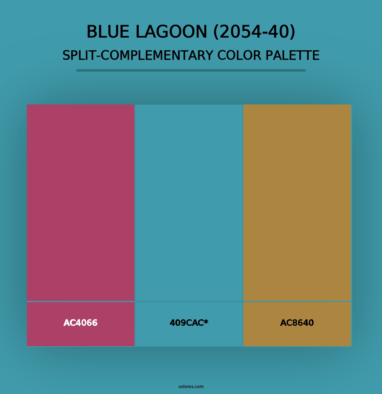 Blue Lagoon (2054-40) - Split-Complementary Color Palette