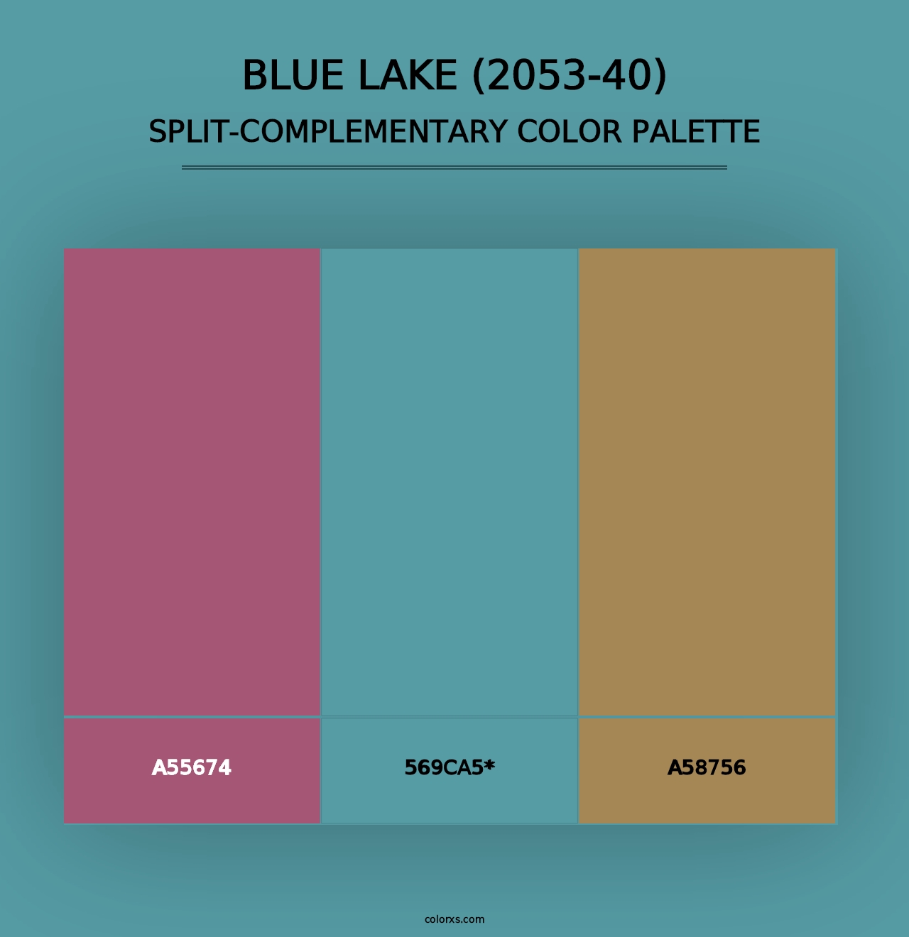 Blue Lake (2053-40) - Split-Complementary Color Palette