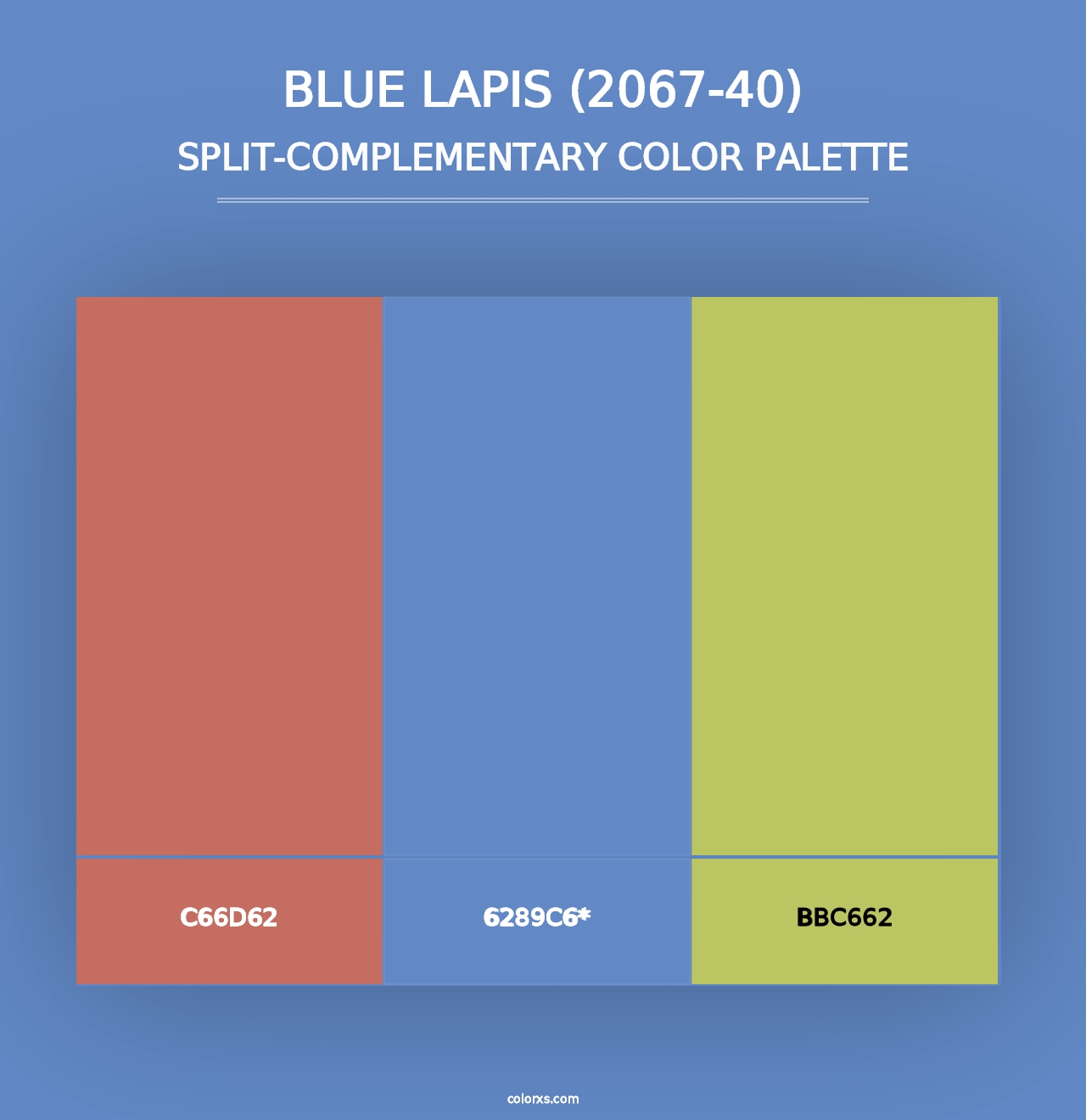 Blue Lapis (2067-40) - Split-Complementary Color Palette