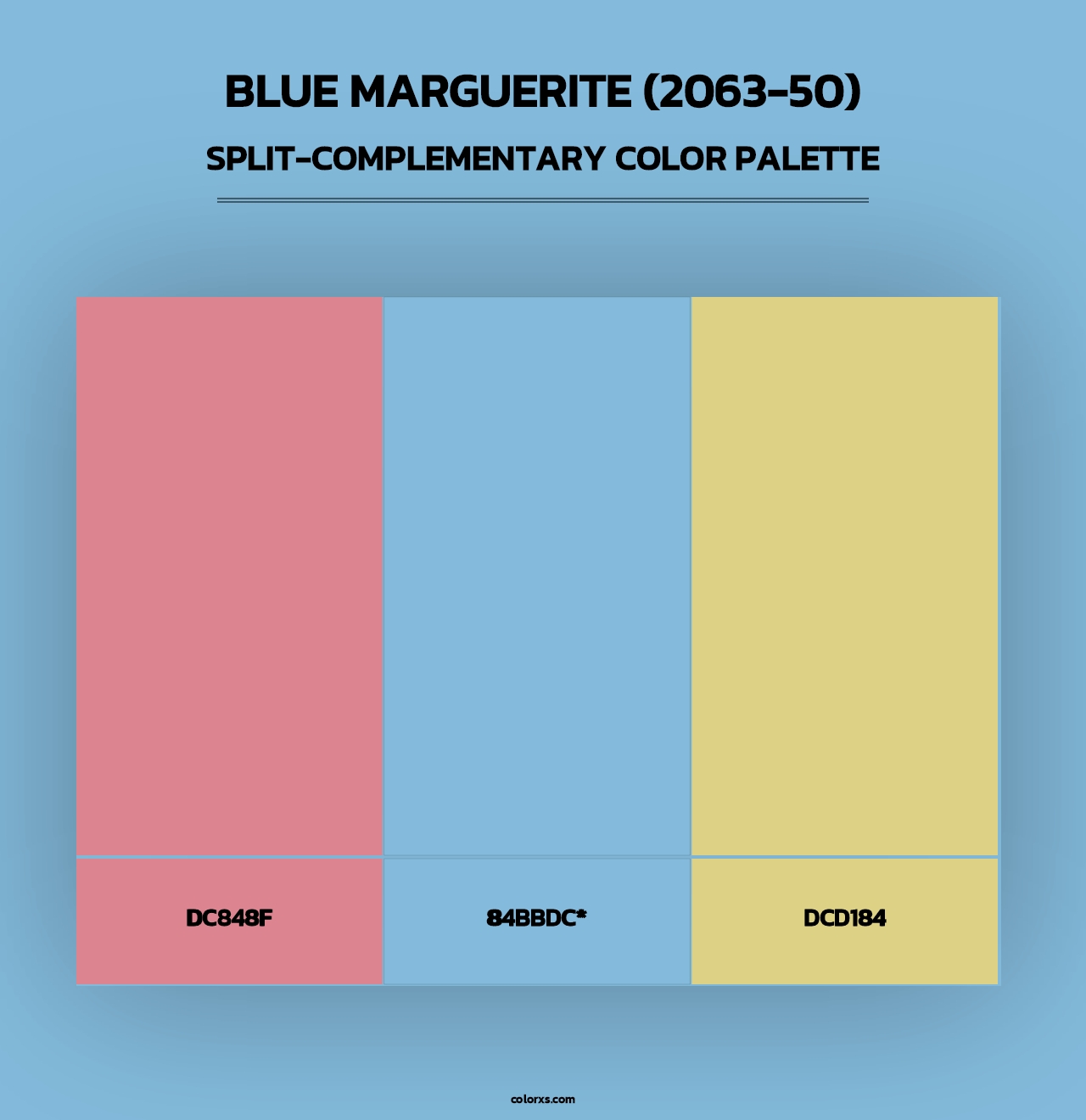 Blue Marguerite (2063-50) - Split-Complementary Color Palette