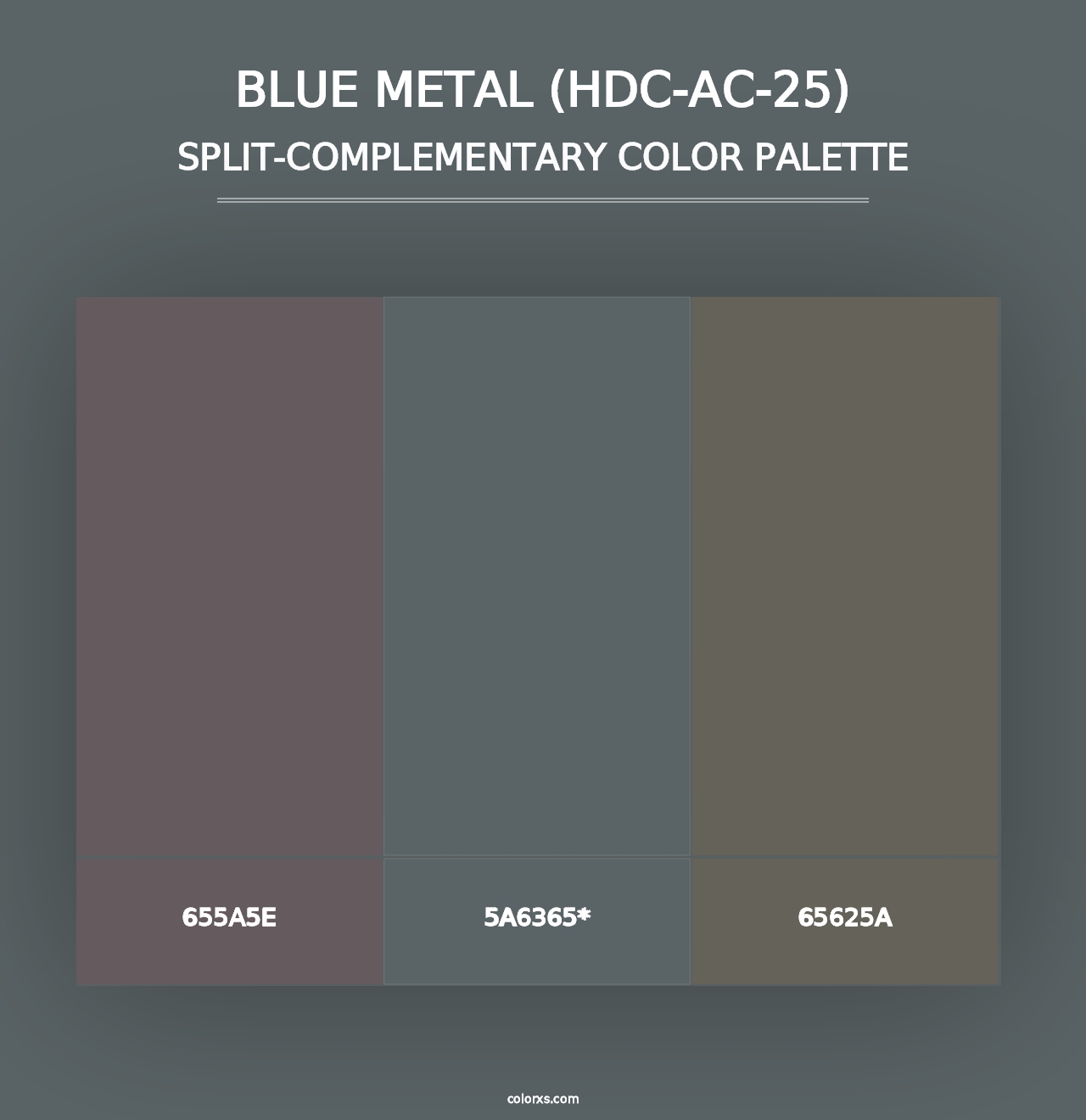 Blue Metal (HDC-AC-25) - Split-Complementary Color Palette