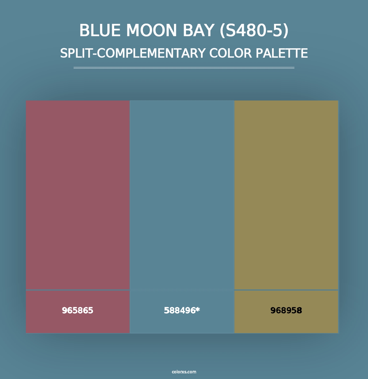 Blue Moon Bay (S480-5) - Split-Complementary Color Palette