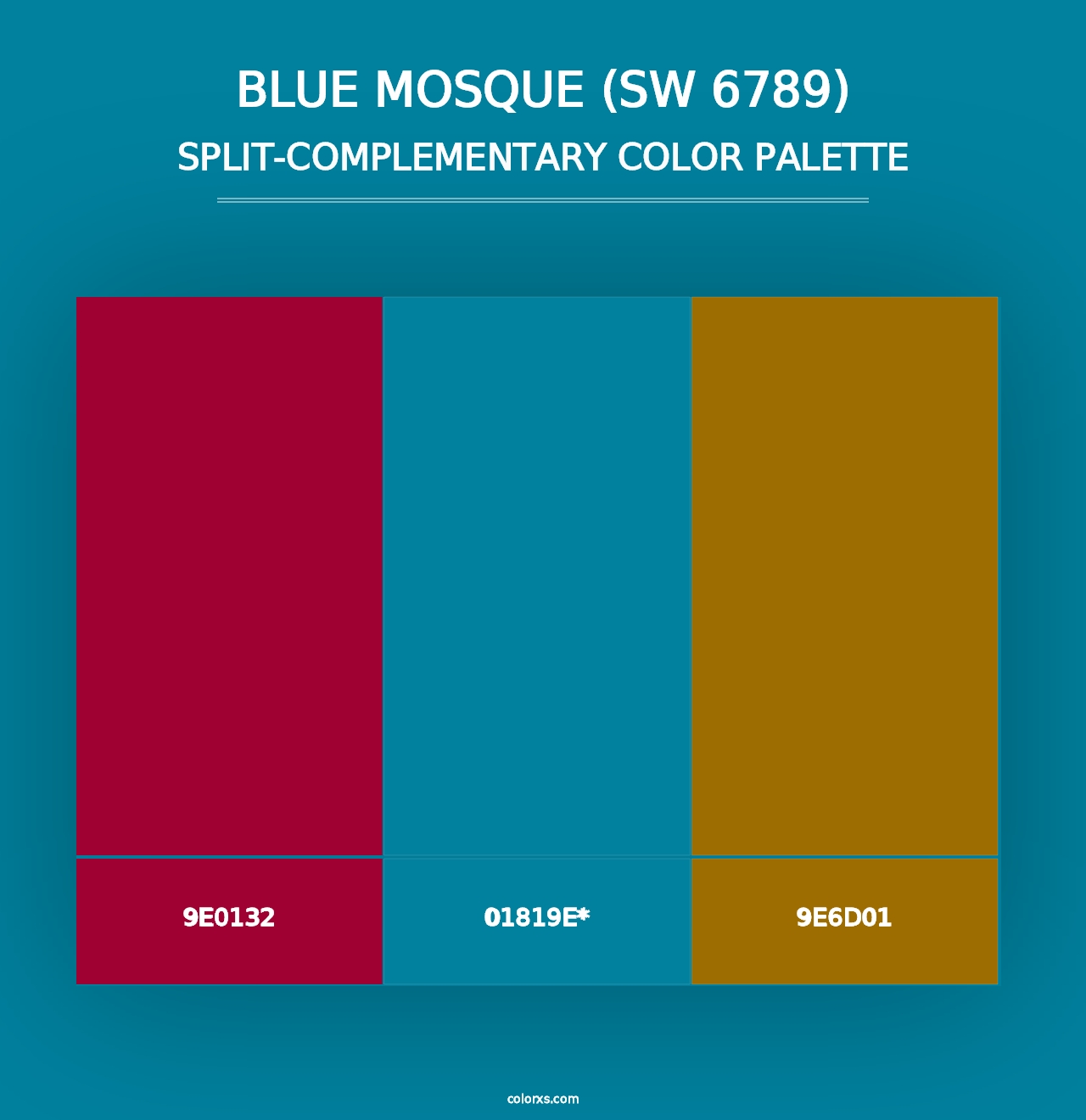 Blue Mosque (SW 6789) - Split-Complementary Color Palette