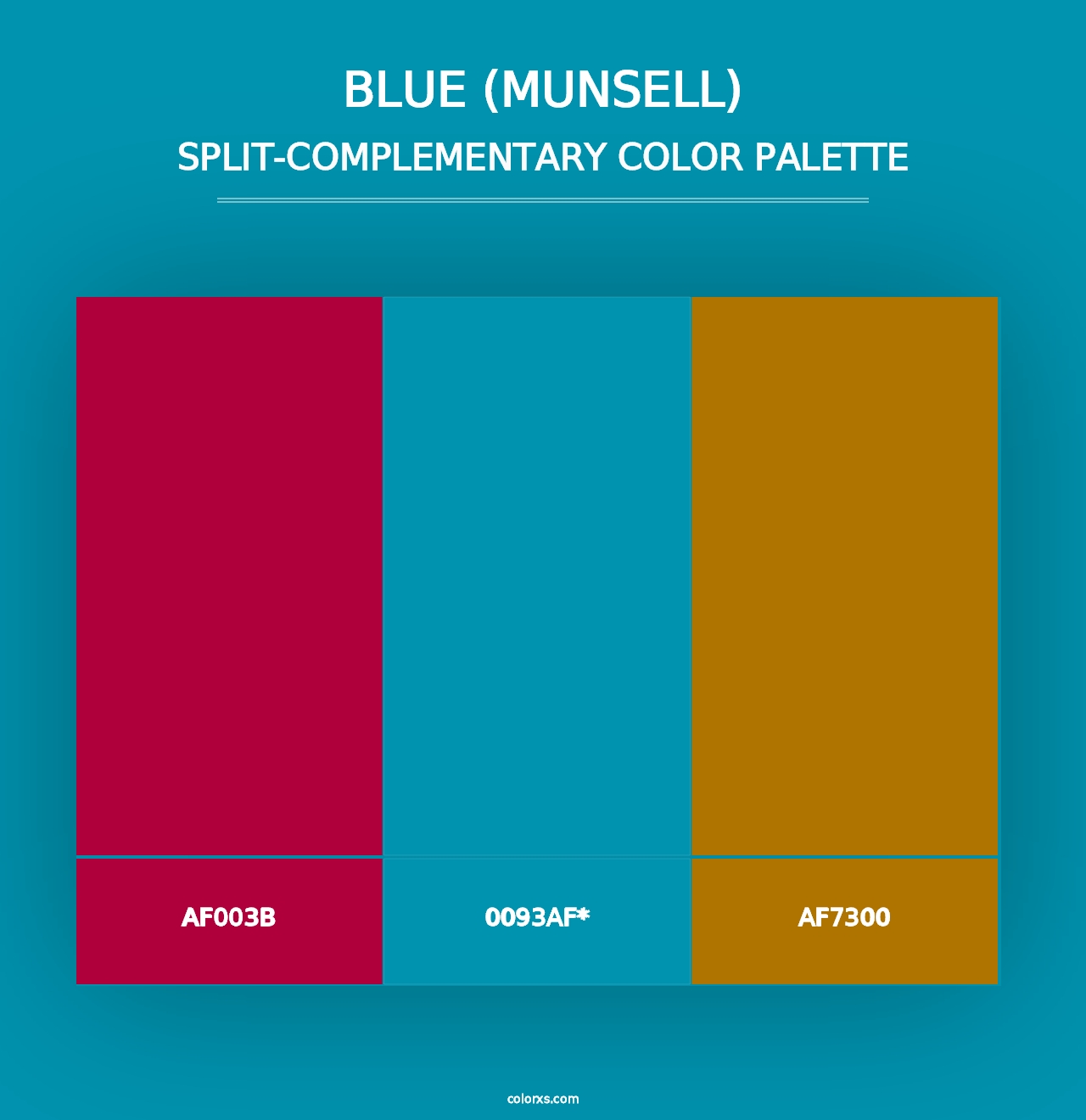 Blue (Munsell) - Split-Complementary Color Palette