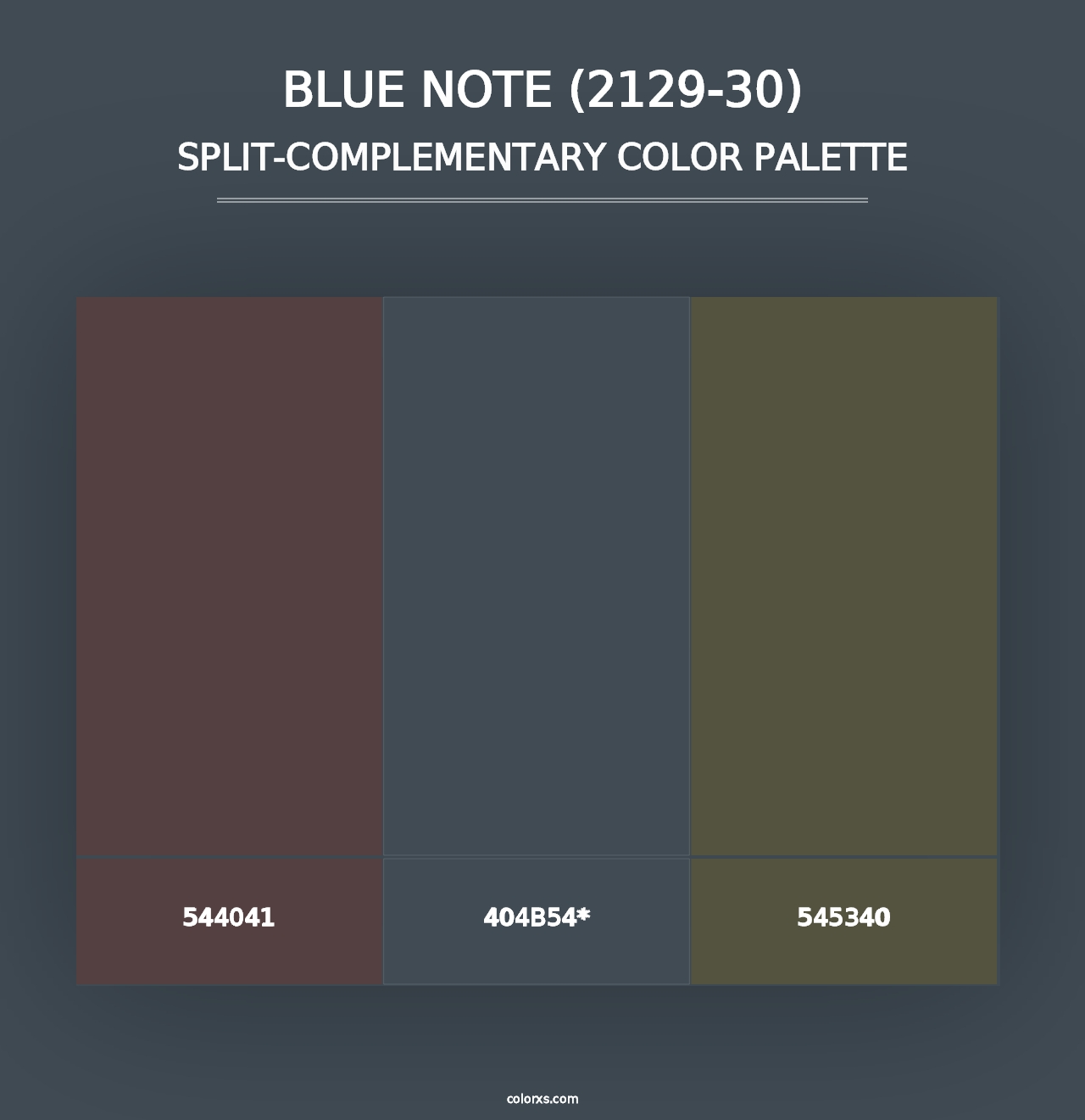 Blue Note (2129-30) - Split-Complementary Color Palette