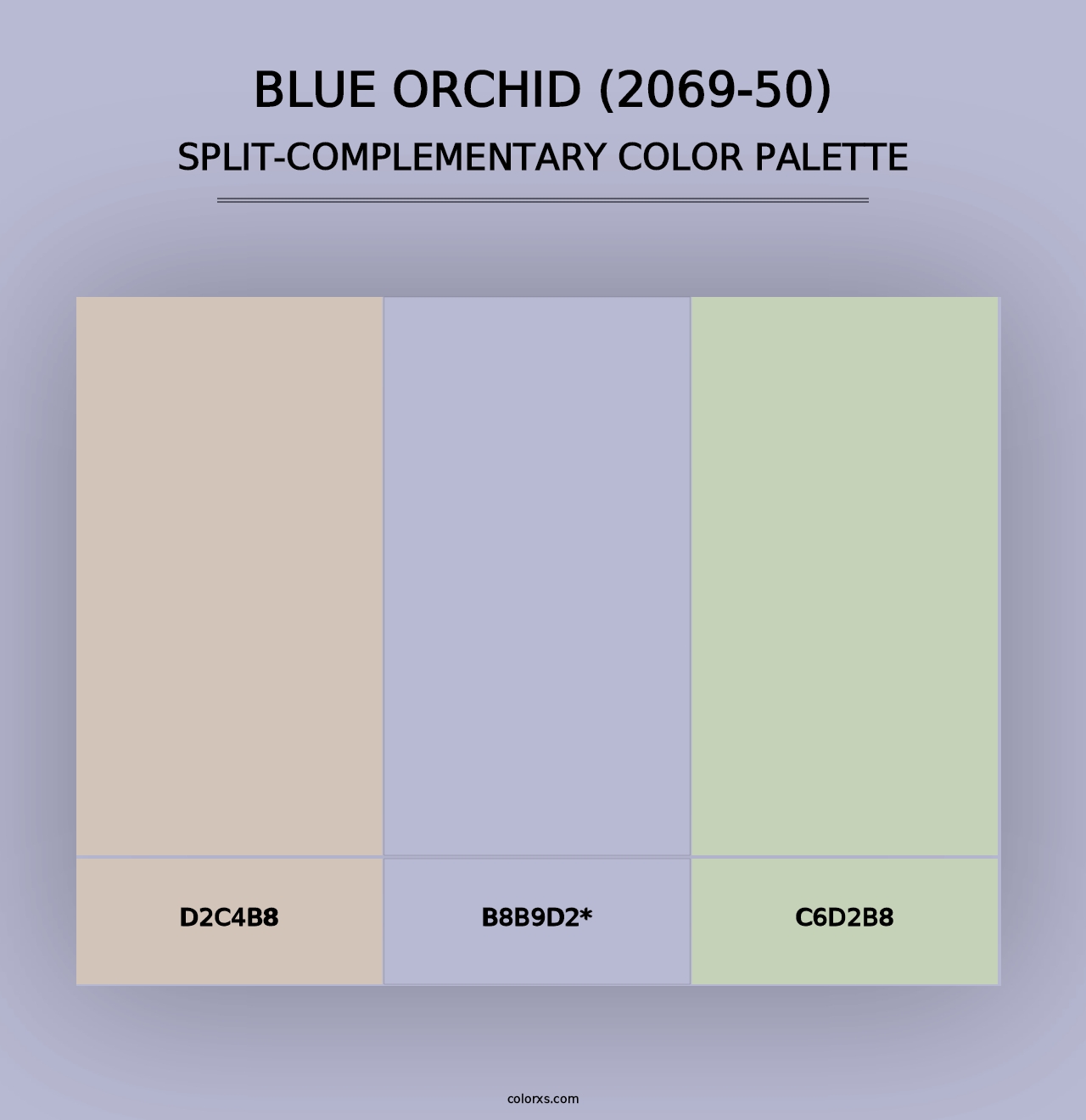 Blue Orchid (2069-50) - Split-Complementary Color Palette