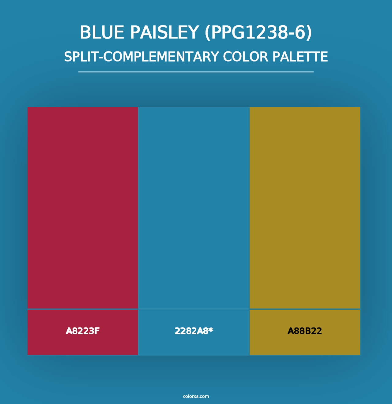 Blue Paisley (PPG1238-6) - Split-Complementary Color Palette