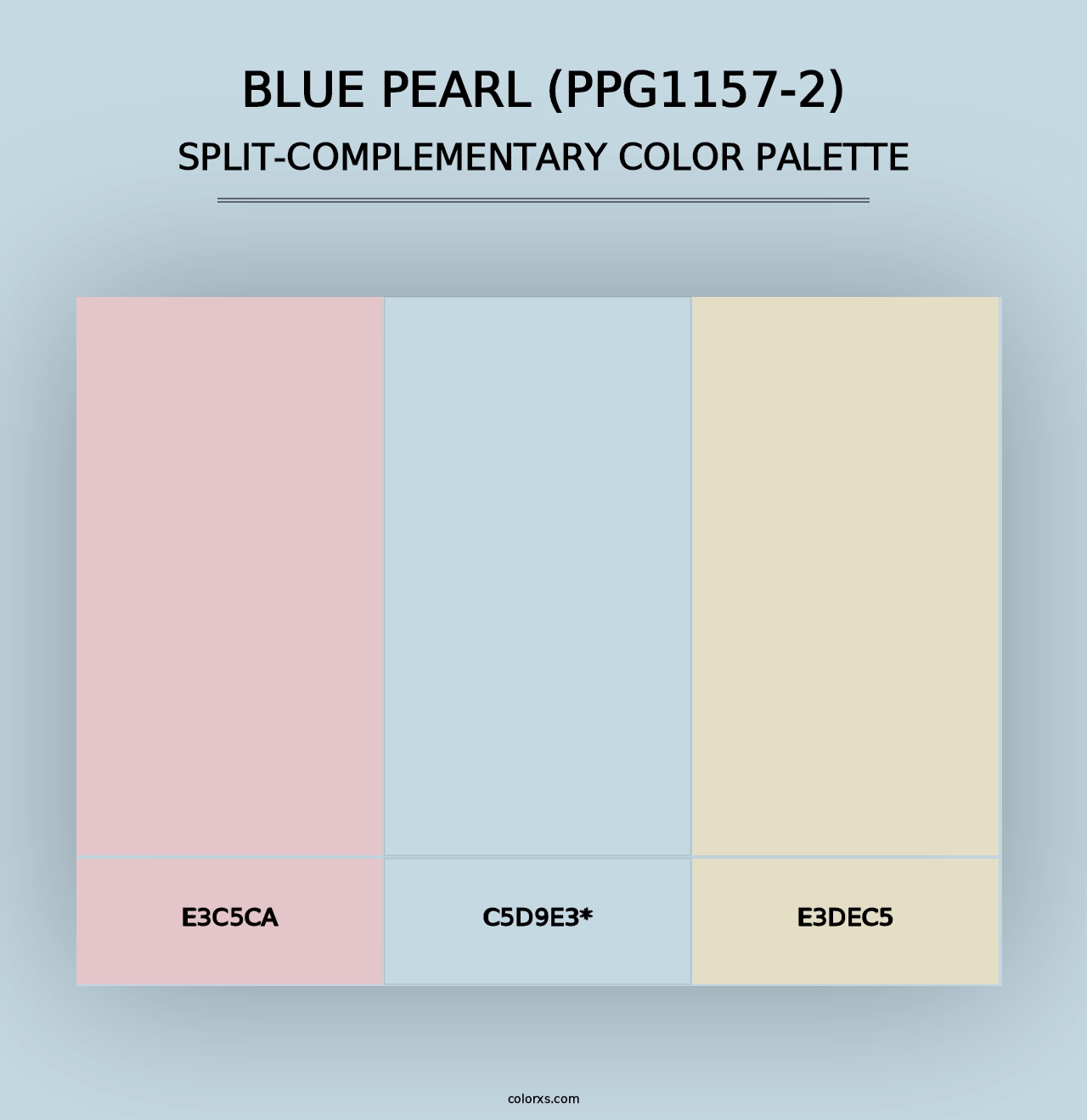 Blue Pearl (PPG1157-2) - Split-Complementary Color Palette