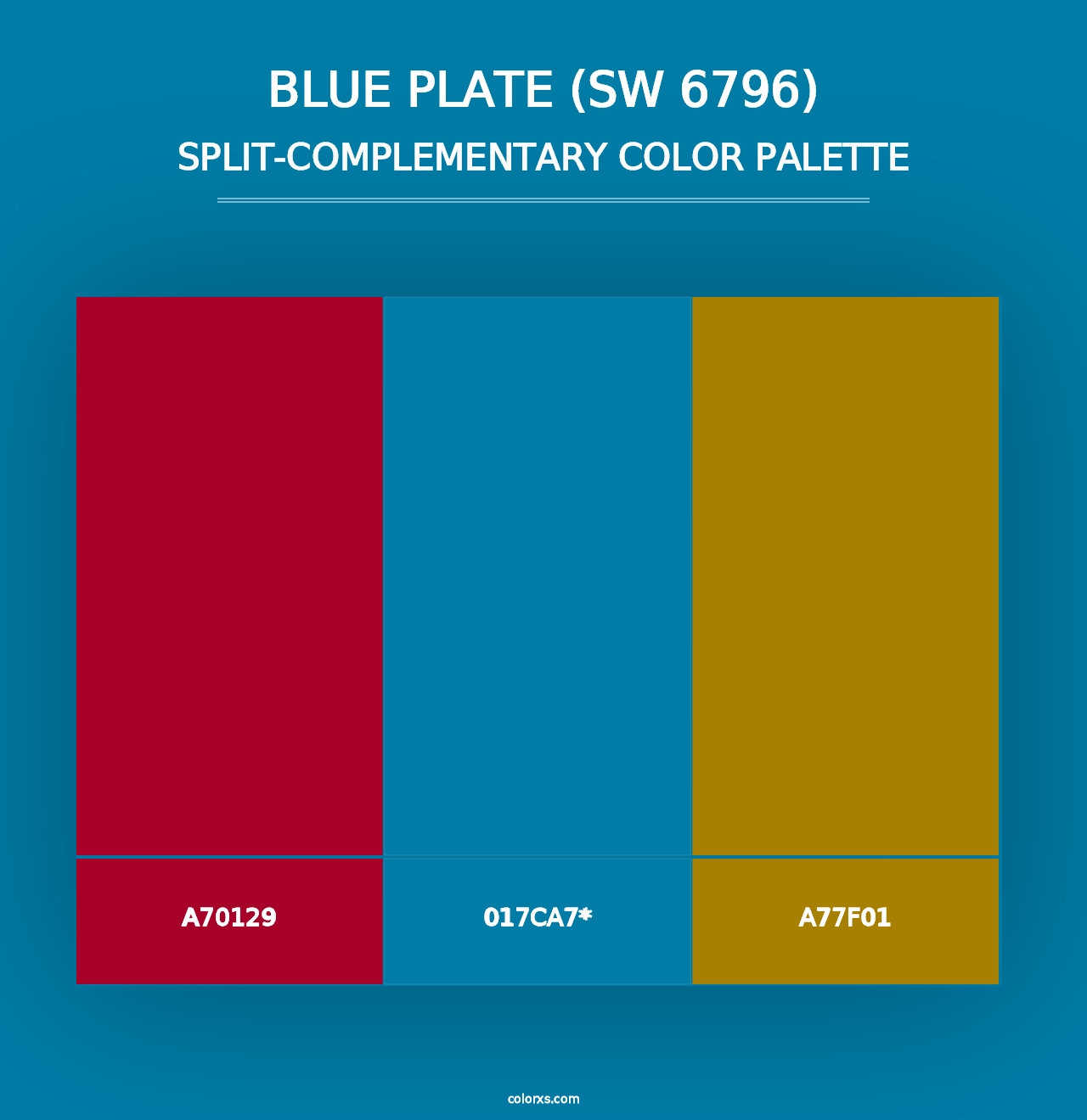 Blue Plate (SW 6796) - Split-Complementary Color Palette