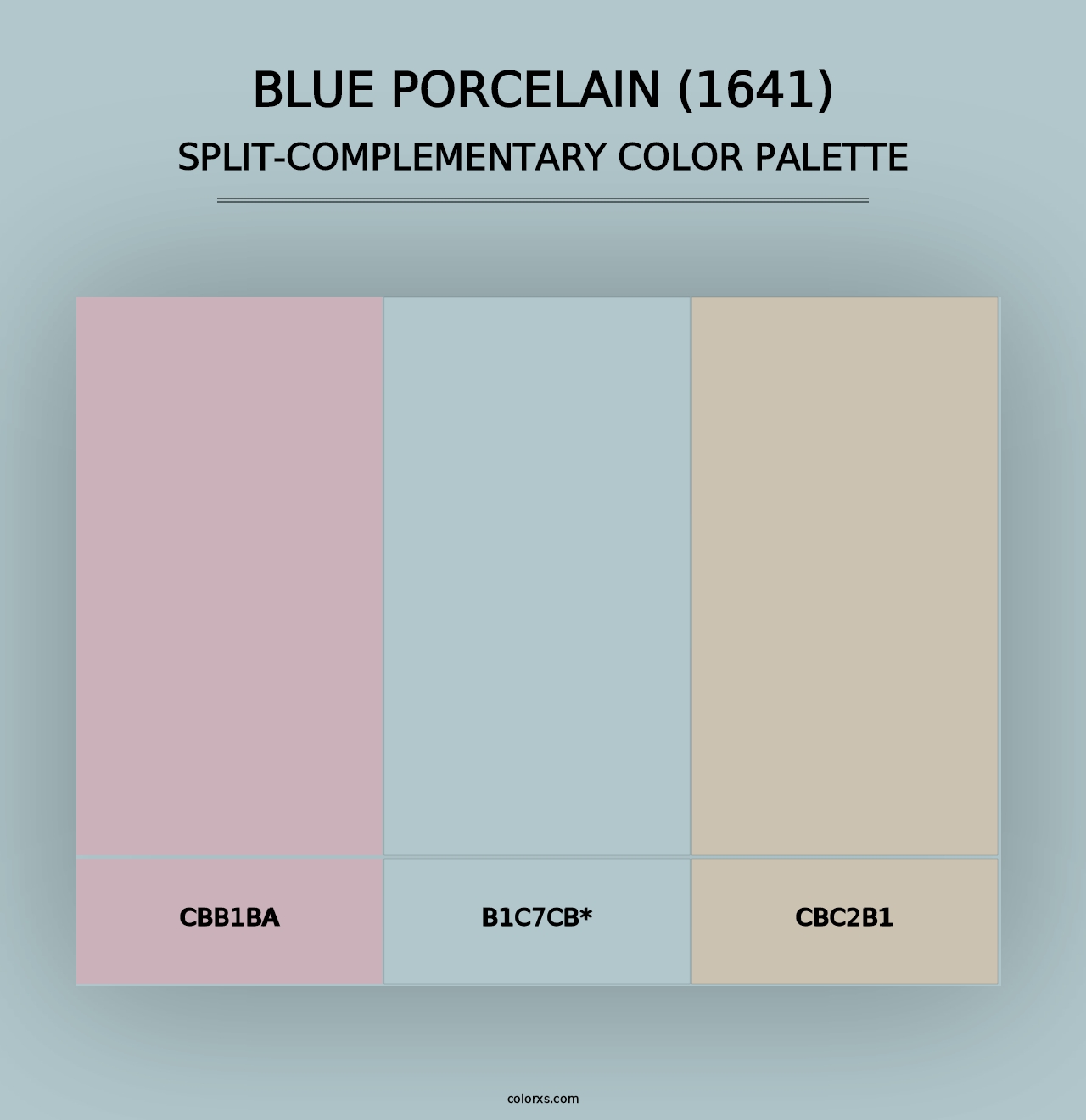 Blue Porcelain (1641) - Split-Complementary Color Palette