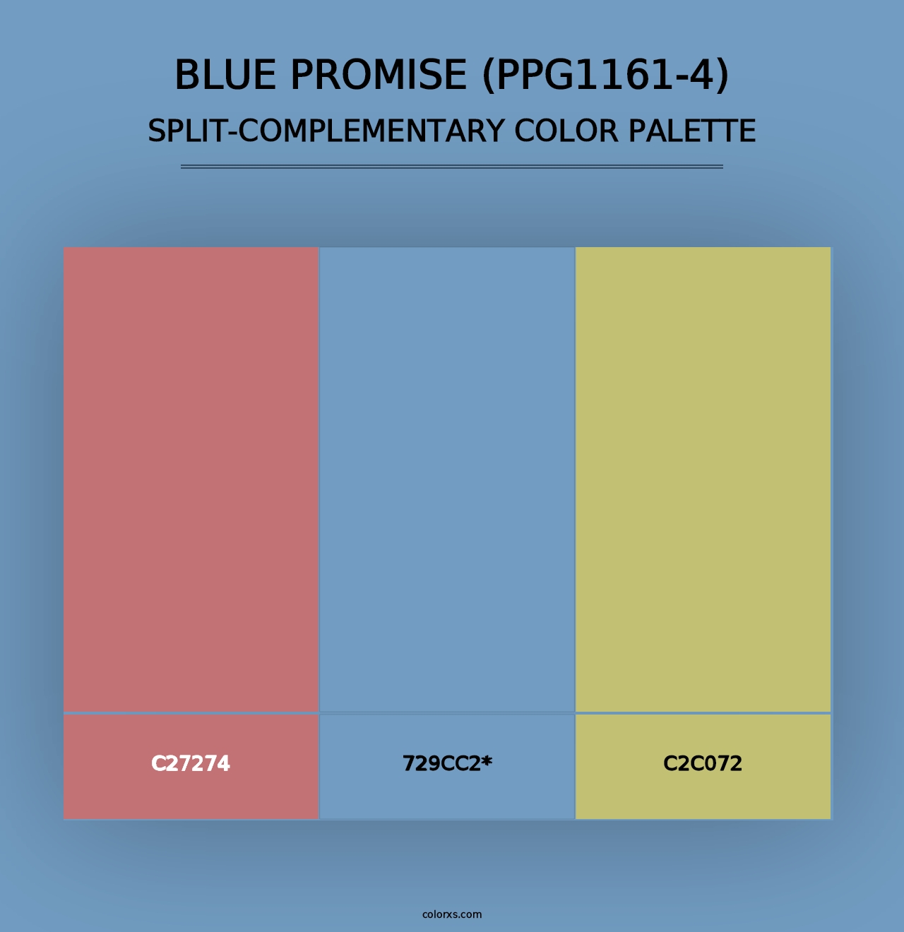 Blue Promise (PPG1161-4) - Split-Complementary Color Palette