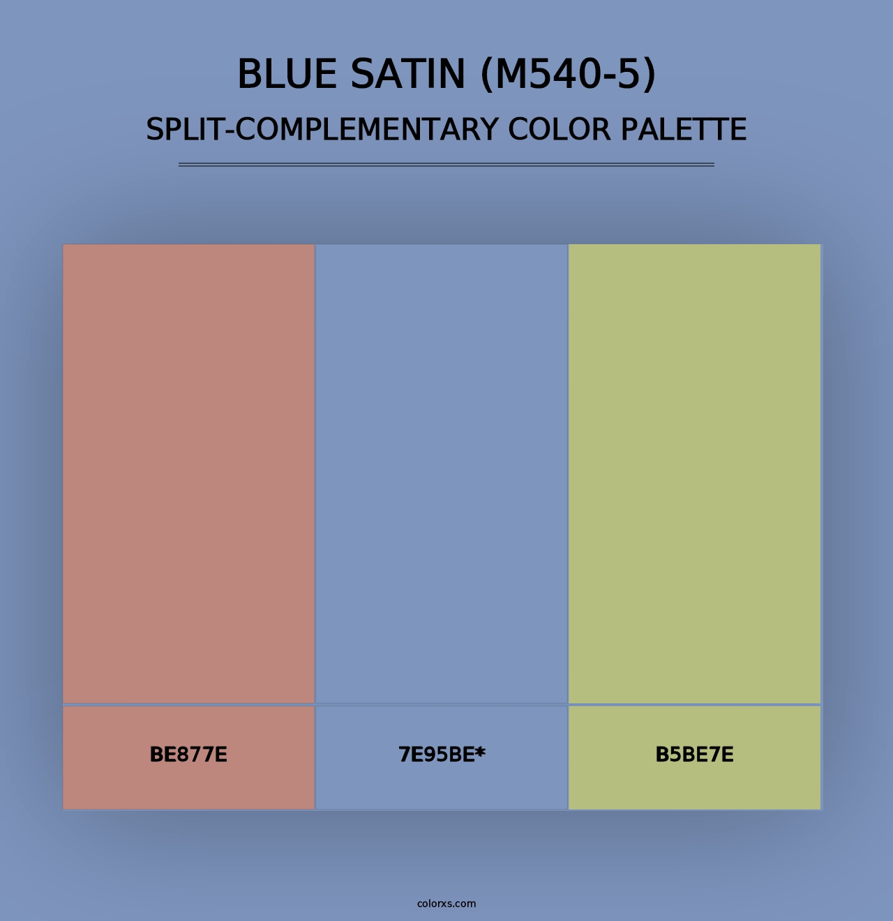 Blue Satin (M540-5) - Split-Complementary Color Palette