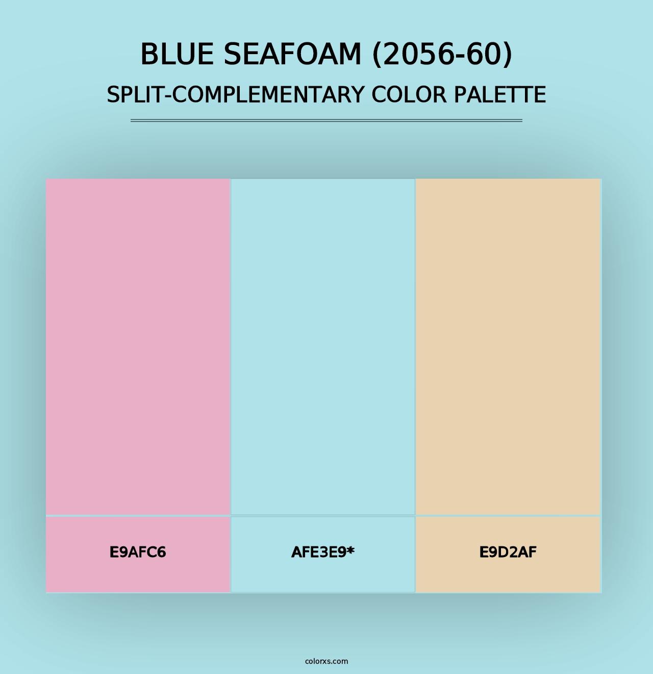 Blue Seafoam (2056-60) - Split-Complementary Color Palette