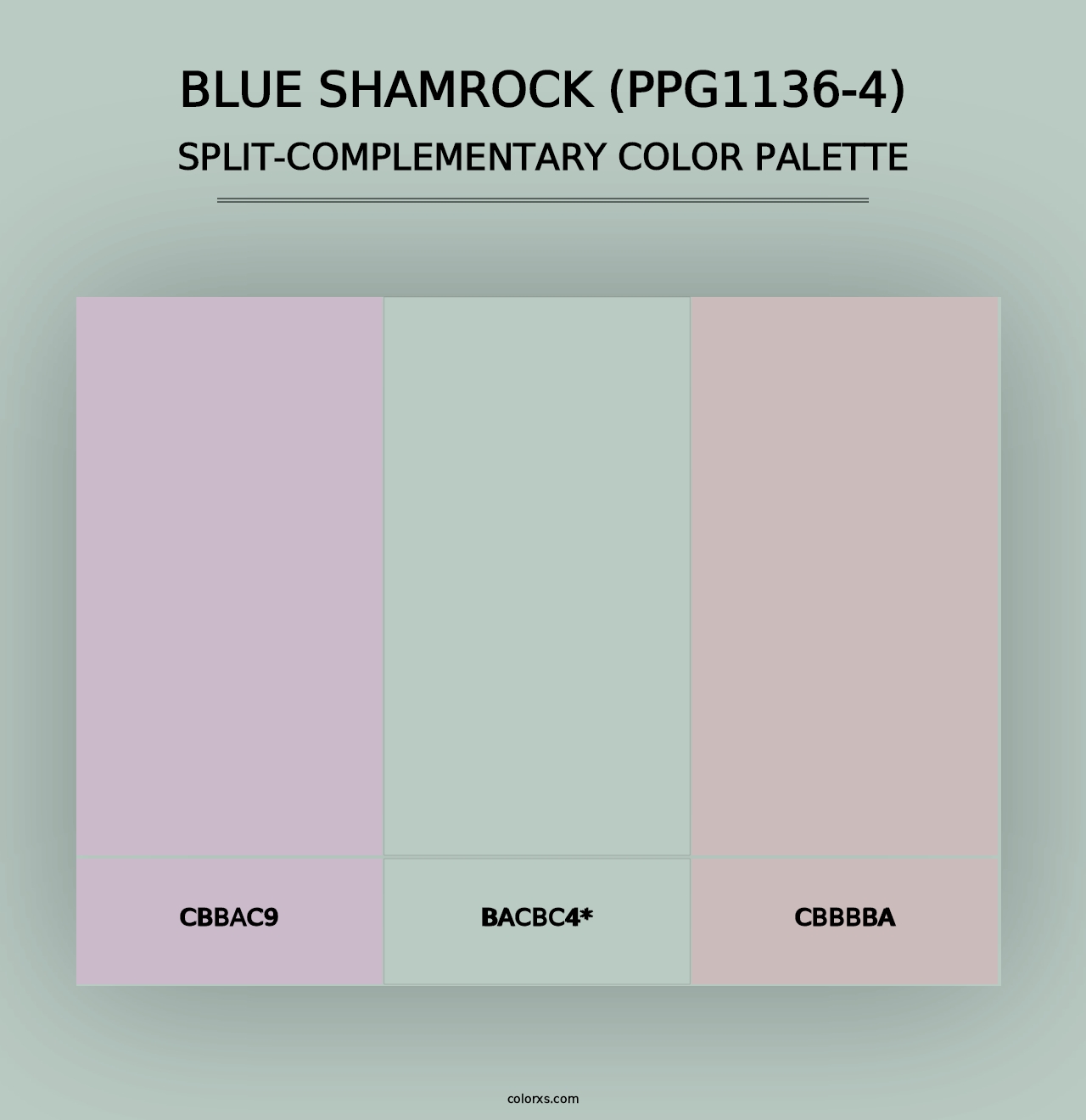 Blue Shamrock (PPG1136-4) - Split-Complementary Color Palette