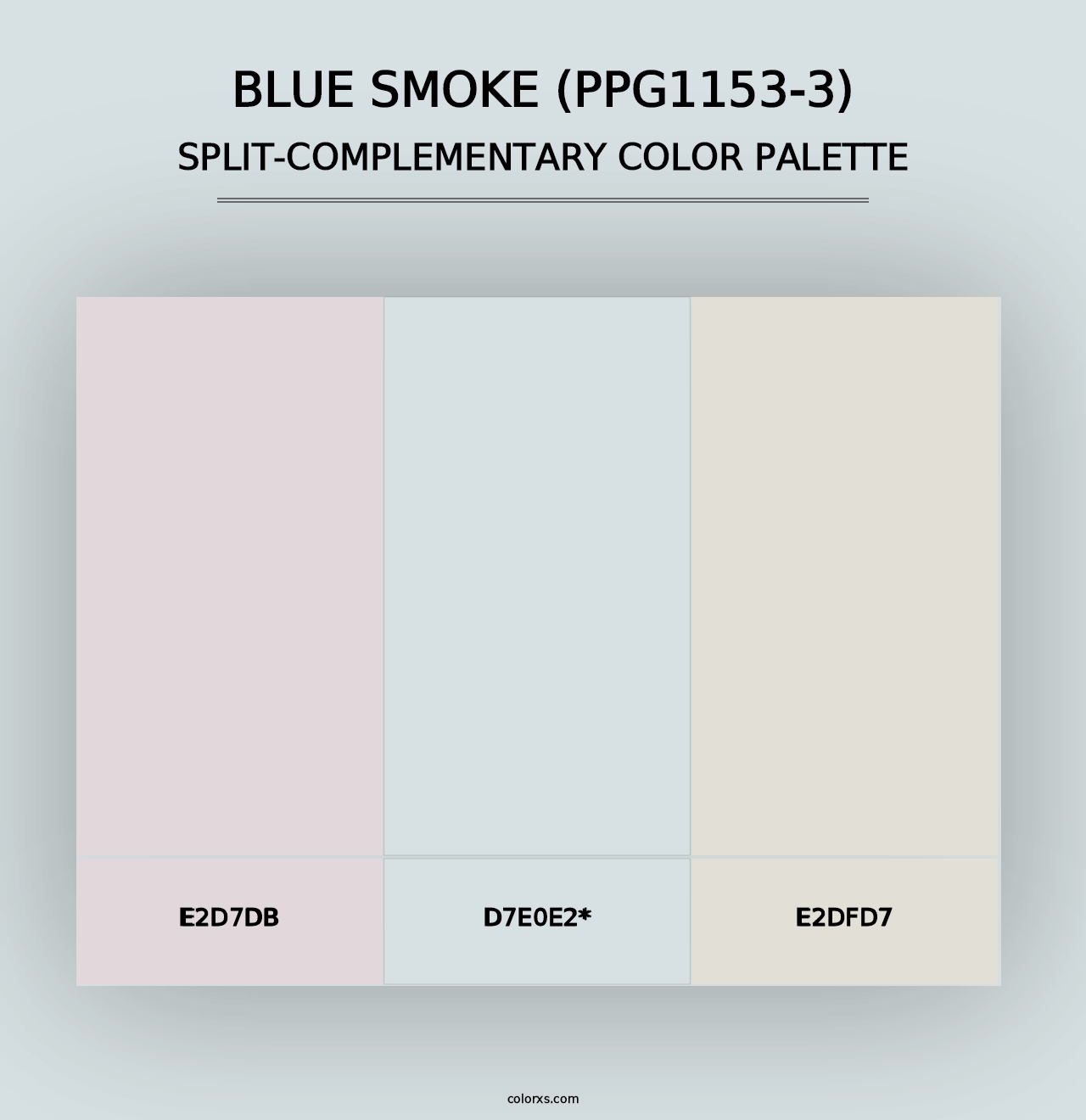 Blue Smoke (PPG1153-3) - Split-Complementary Color Palette