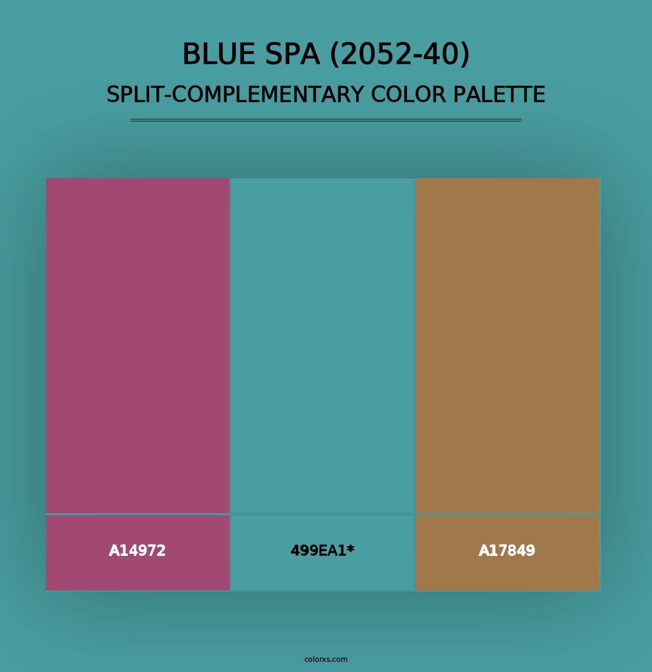 Blue Spa (2052-40) - Split-Complementary Color Palette