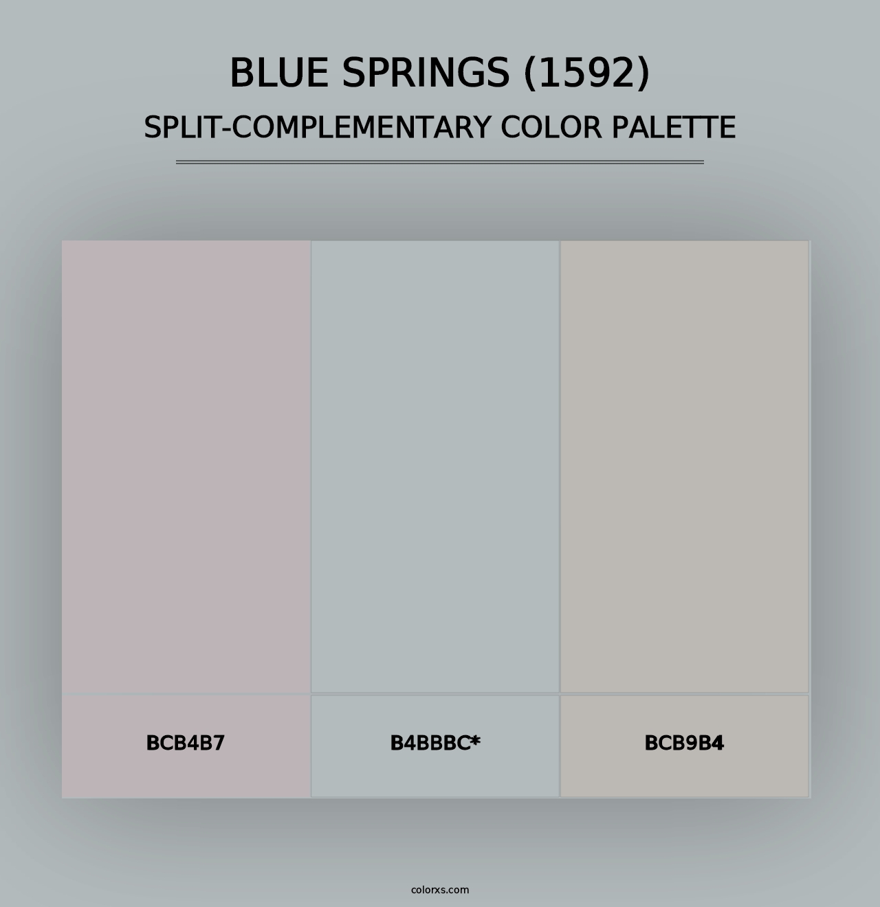 Blue Springs (1592) - Split-Complementary Color Palette