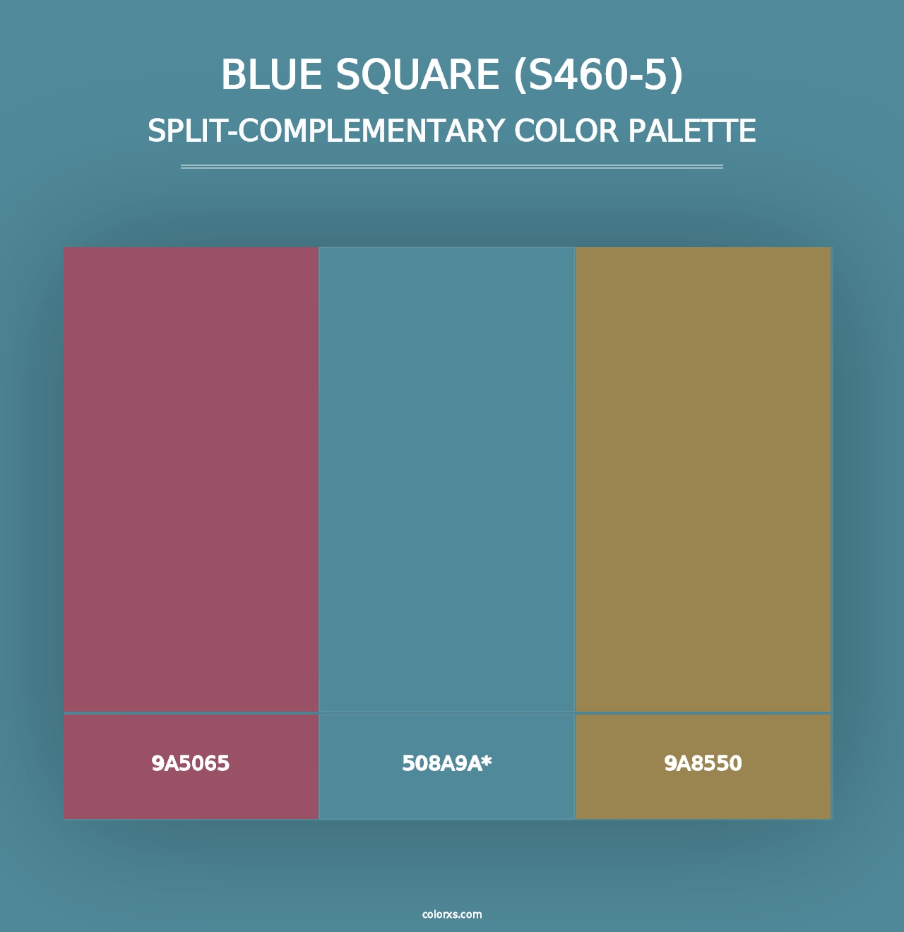 Blue Square (S460-5) - Split-Complementary Color Palette