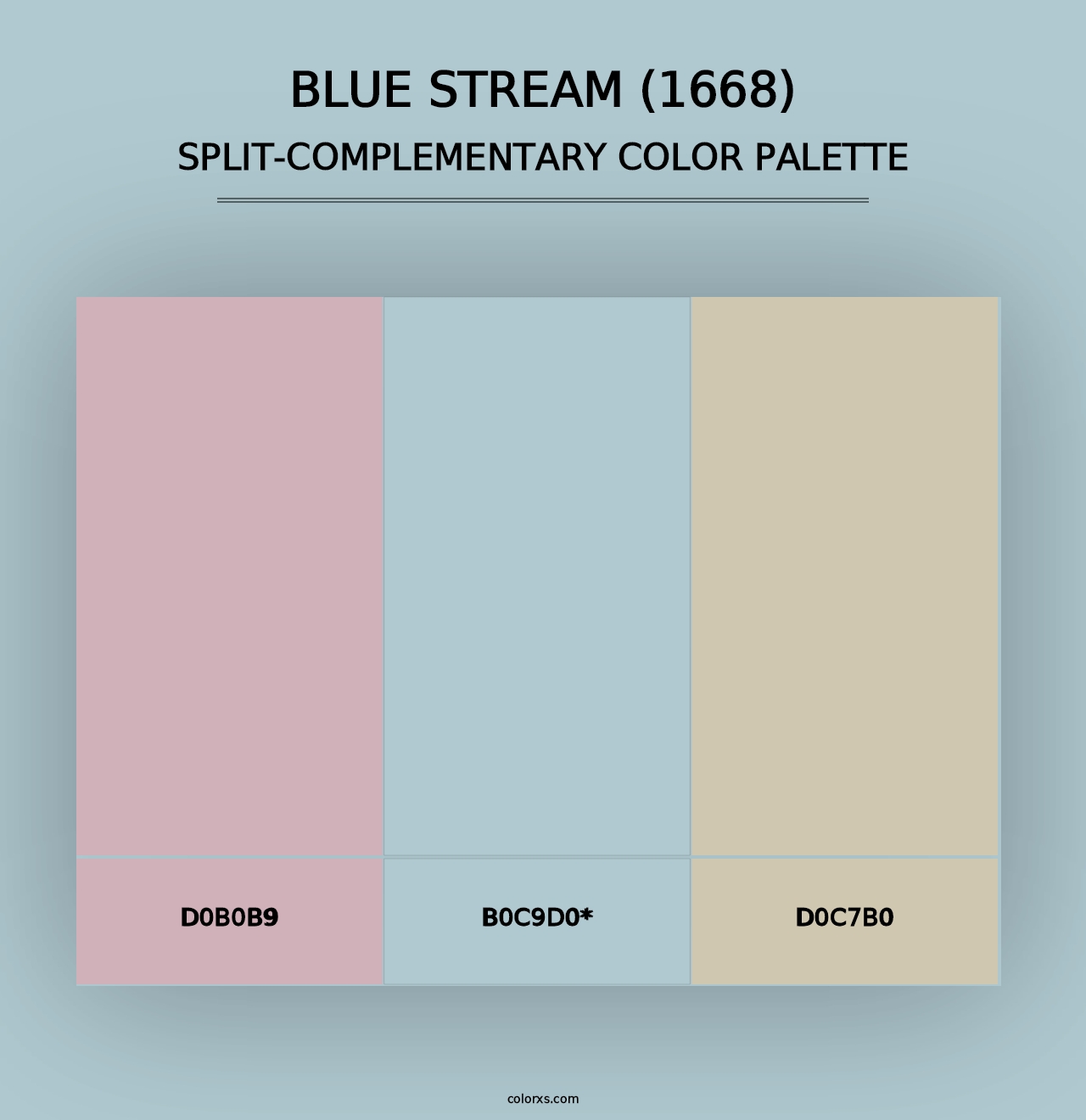 Blue Stream (1668) - Split-Complementary Color Palette