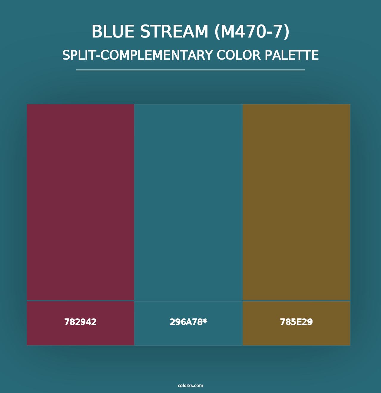 Blue Stream (M470-7) - Split-Complementary Color Palette