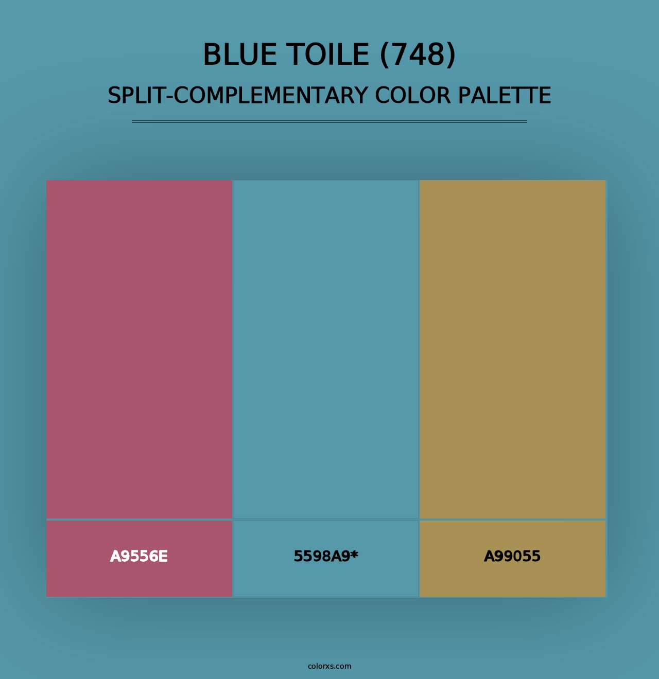 Blue Toile (748) - Split-Complementary Color Palette