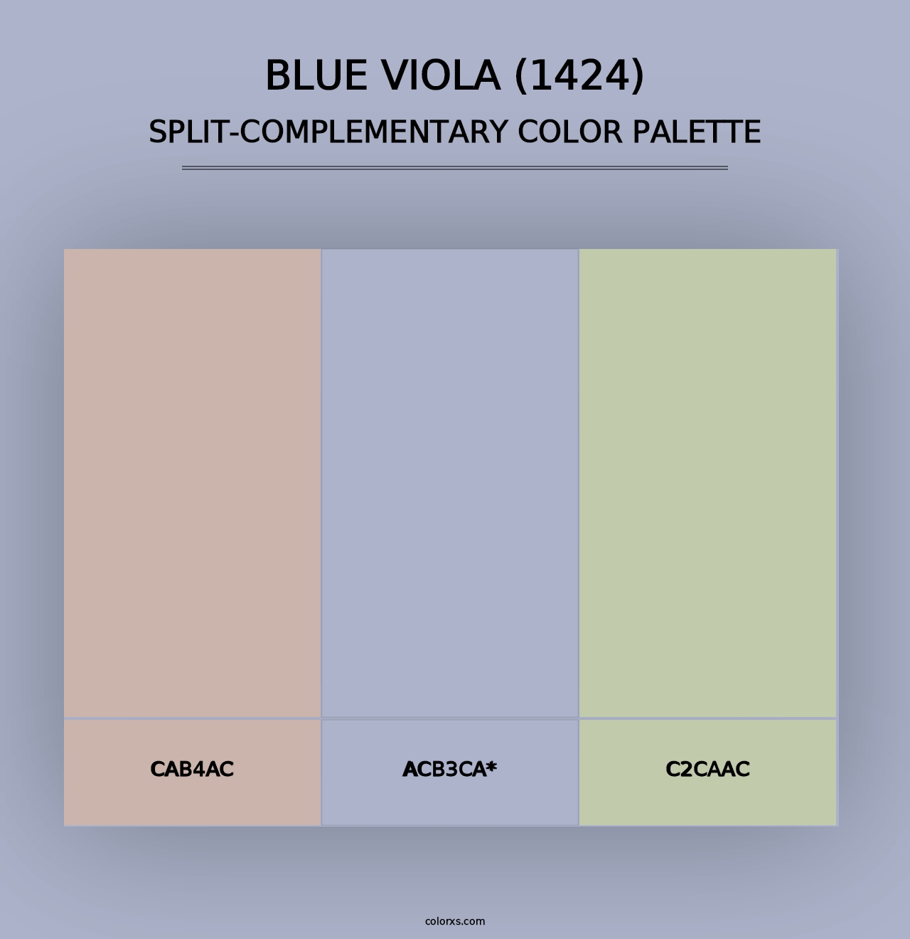 Blue Viola (1424) - Split-Complementary Color Palette