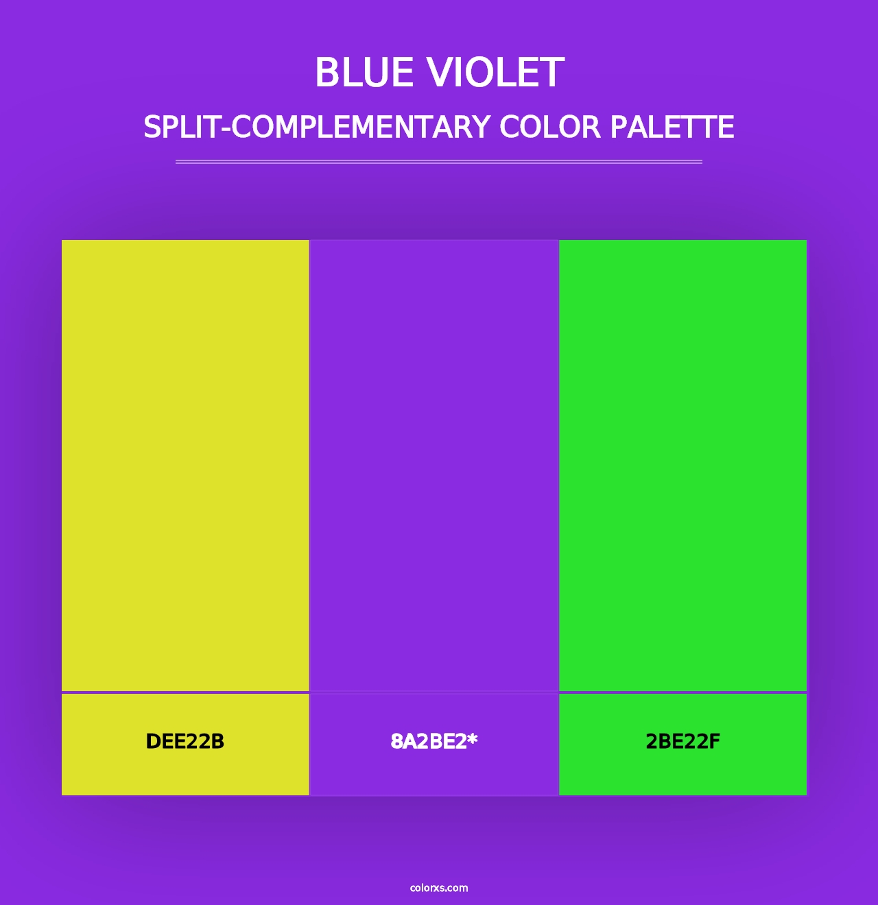 Blue Violet - Split-Complementary Color Palette