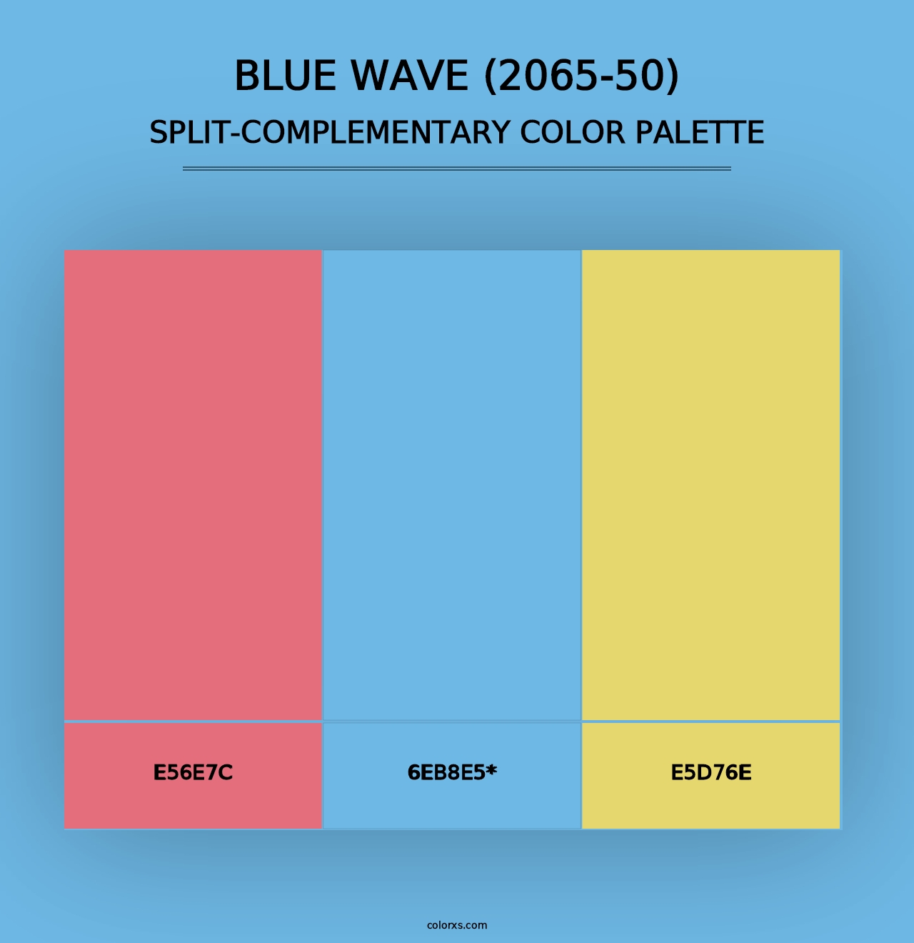 Blue Wave (2065-50) - Split-Complementary Color Palette