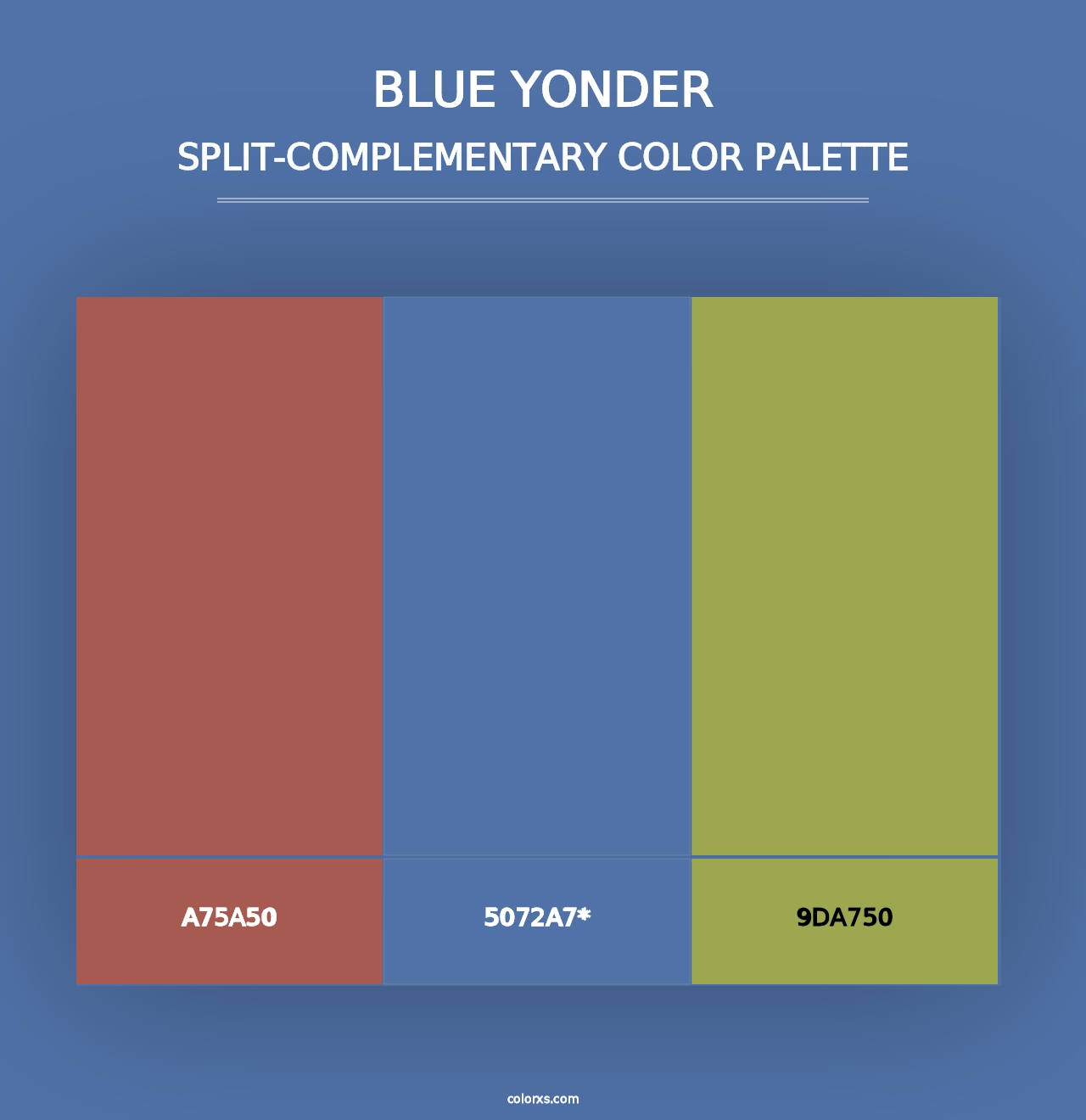 Blue Yonder - Split-Complementary Color Palette