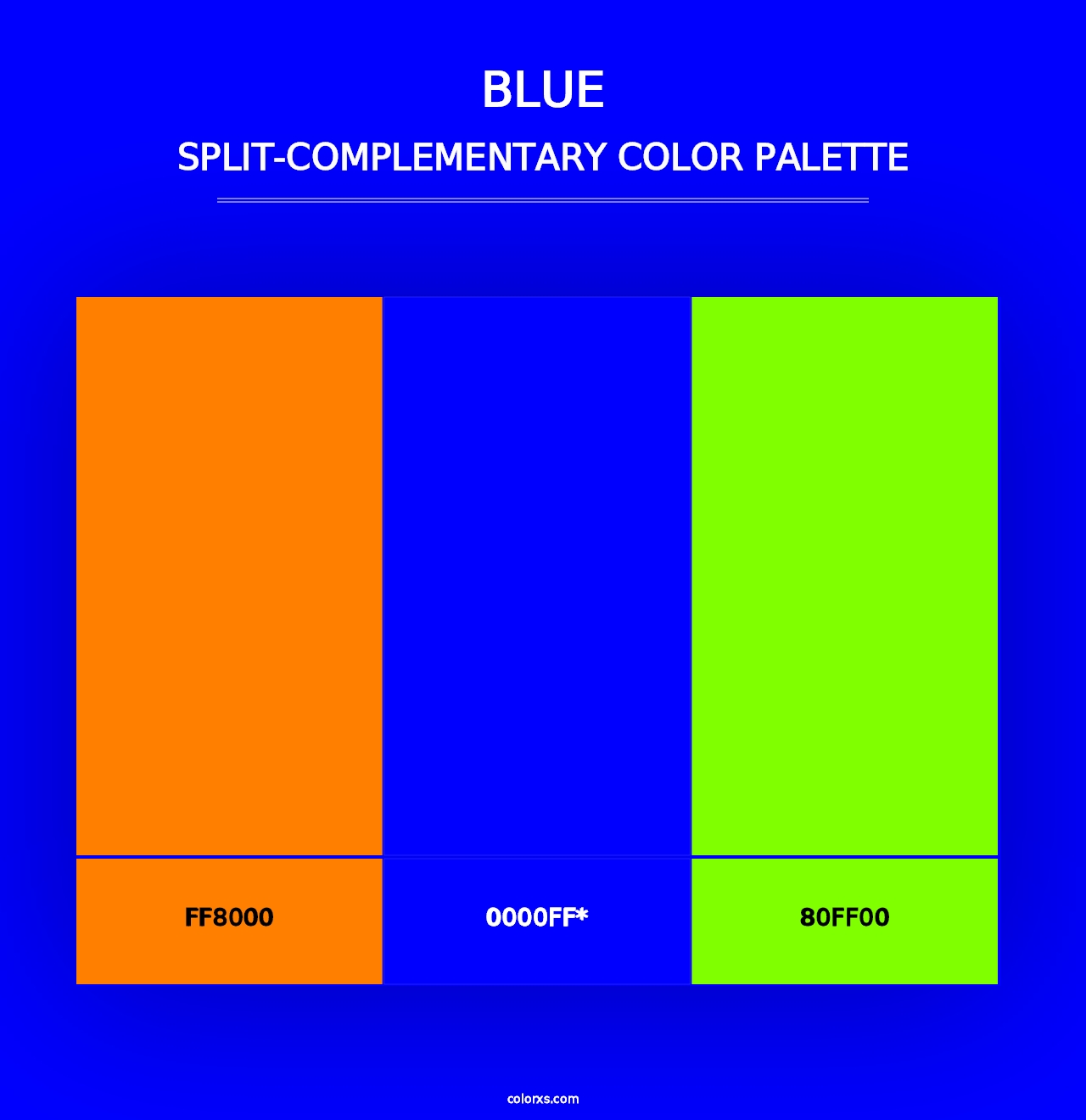 Blue - Split-Complementary Color Palette