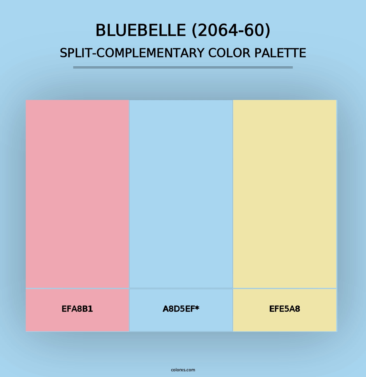 Bluebelle (2064-60) - Split-Complementary Color Palette