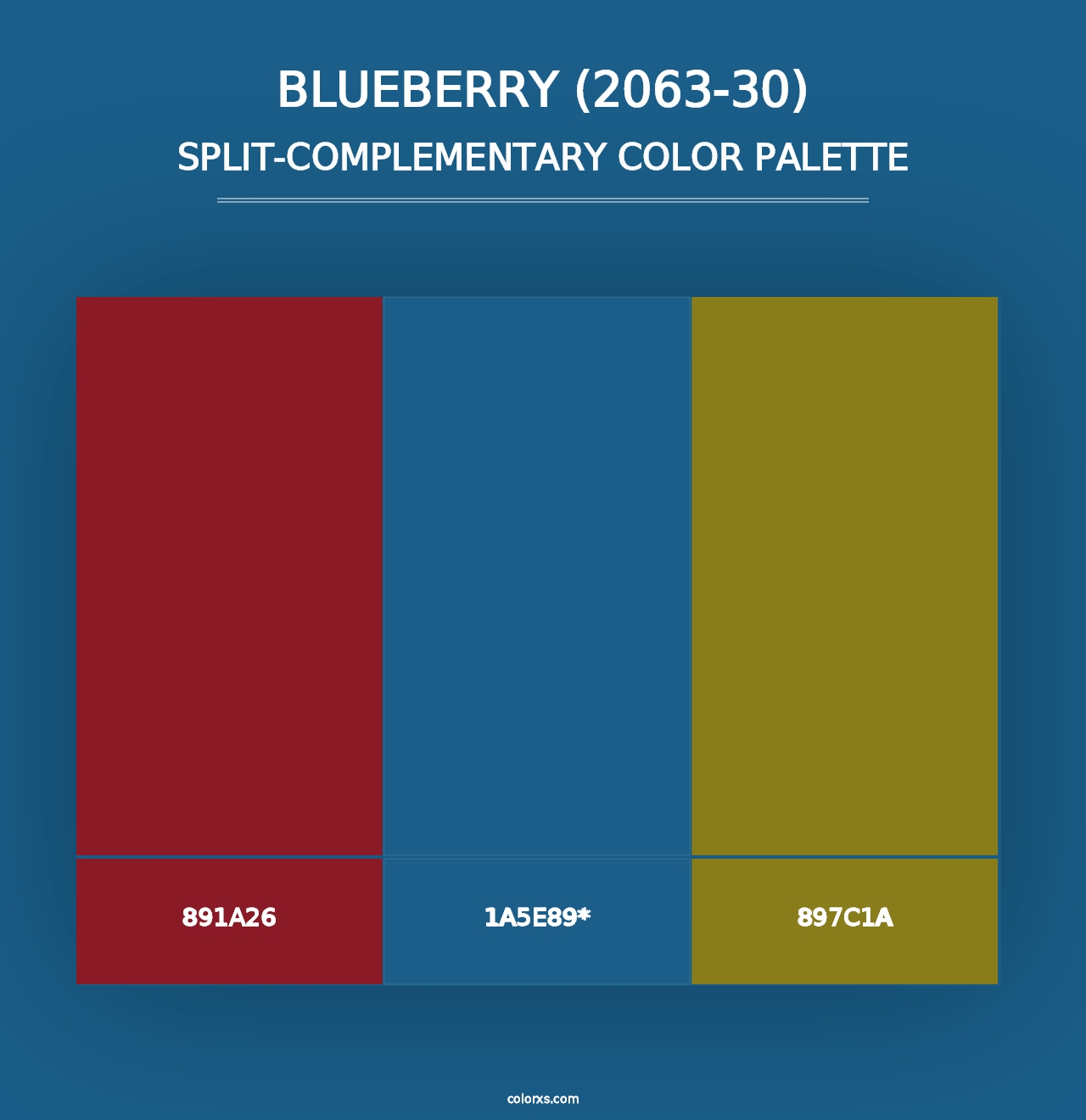 Blueberry (2063-30) - Split-Complementary Color Palette