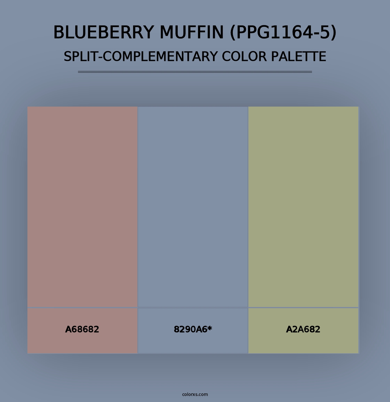 Blueberry Muffin (PPG1164-5) - Split-Complementary Color Palette