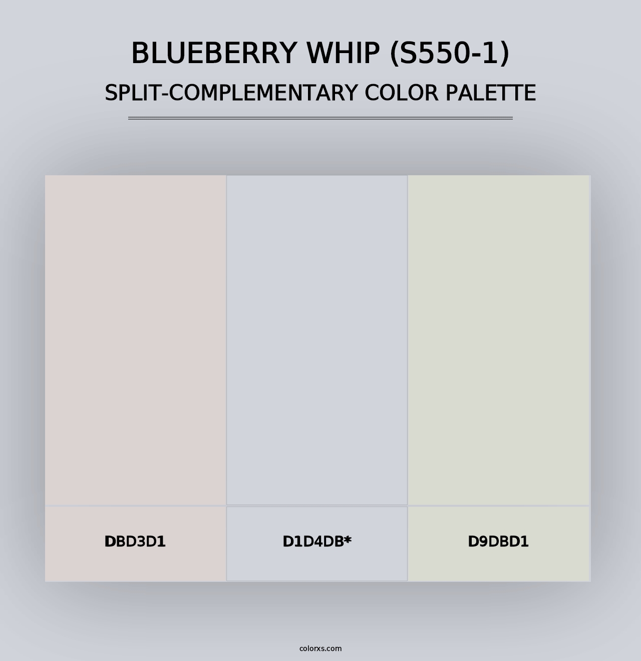 Blueberry Whip (S550-1) - Split-Complementary Color Palette