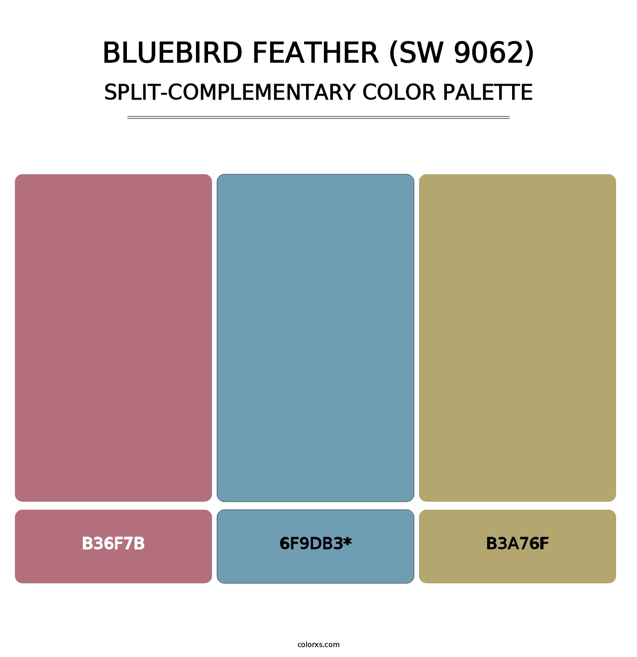 Bluebird Feather (SW 9062) - Split-Complementary Color Palette