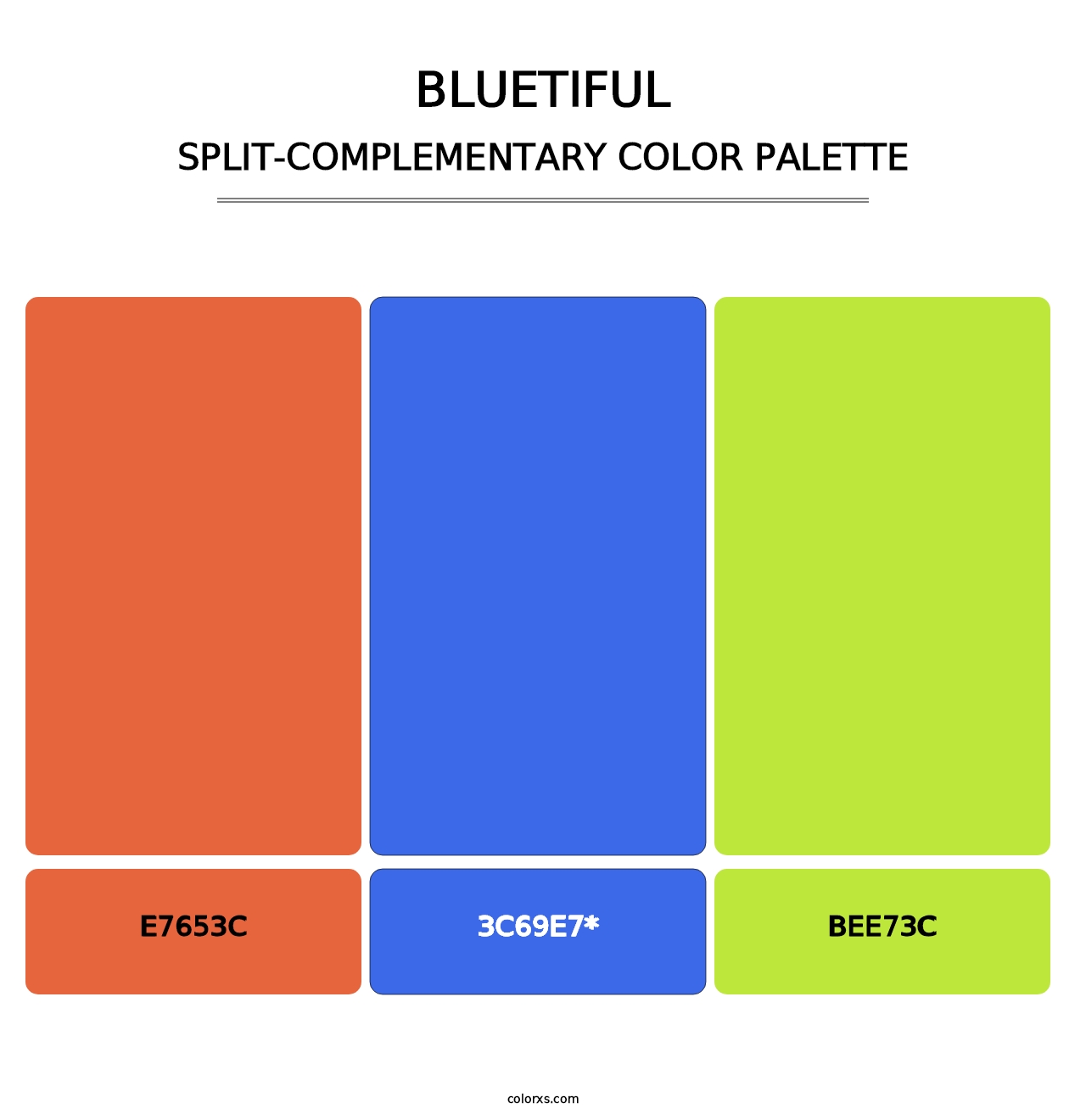 Bluetiful - Split-Complementary Color Palette