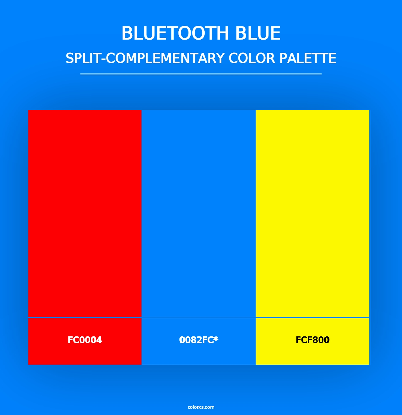 Bluetooth Blue - Split-Complementary Color Palette