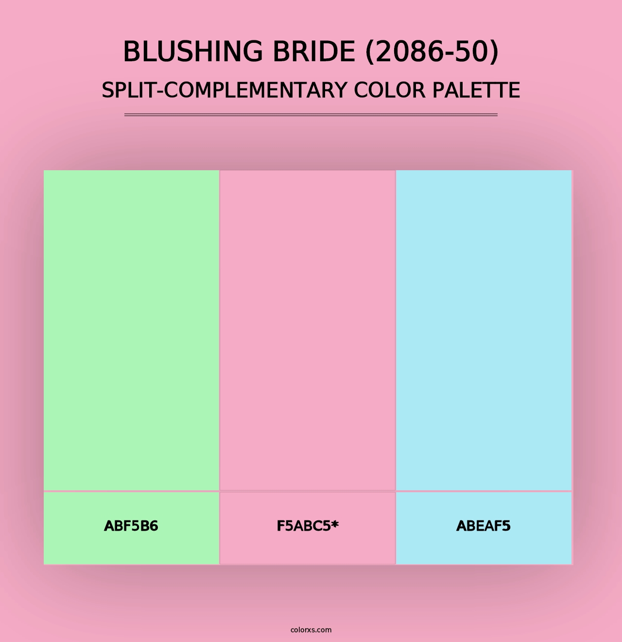 Blushing Bride (2086-50) - Split-Complementary Color Palette