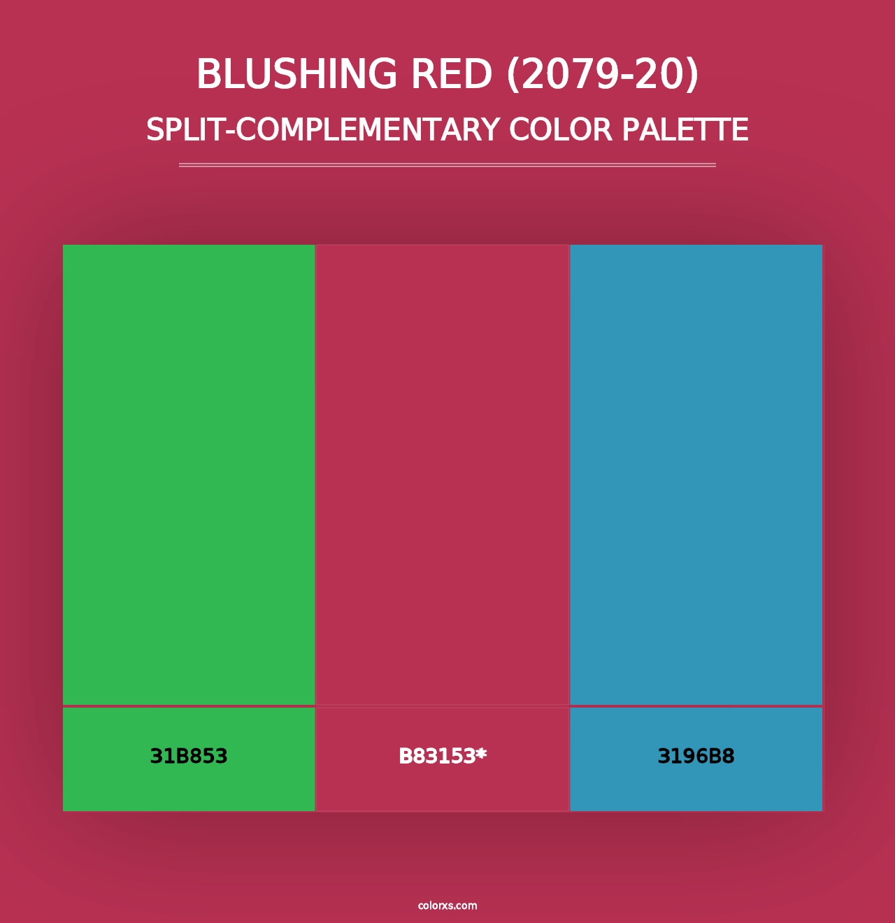 Blushing Red (2079-20) - Split-Complementary Color Palette