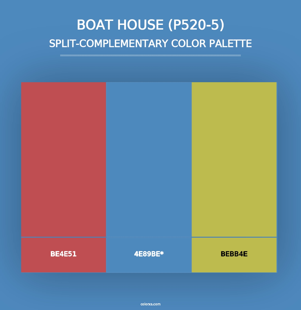 Boat House (P520-5) - Split-Complementary Color Palette