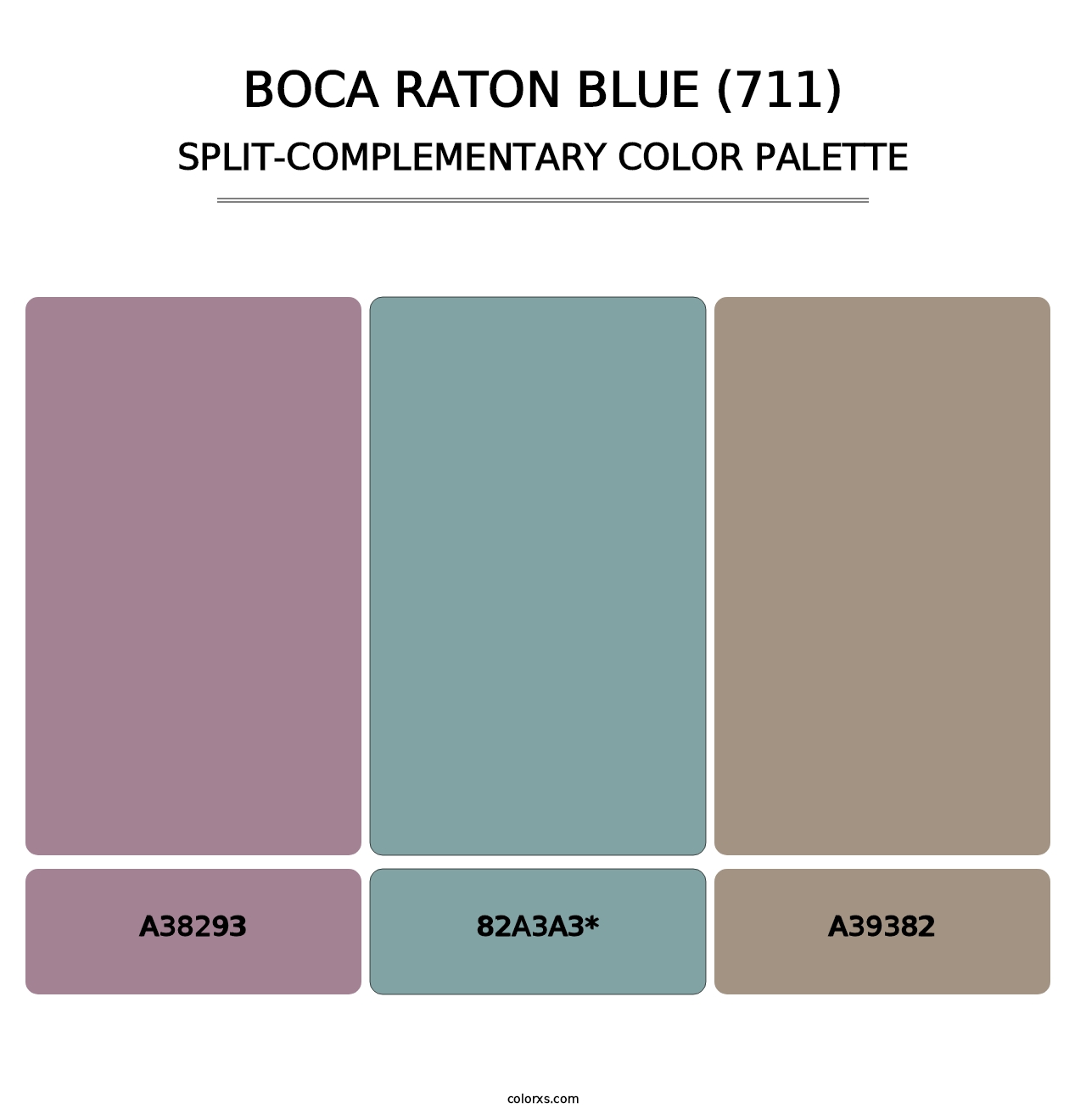 Boca Raton Blue (711) - Split-Complementary Color Palette