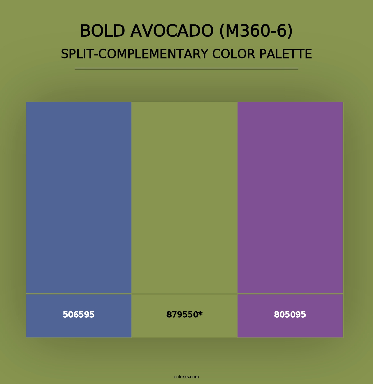 Bold Avocado (M360-6) - Split-Complementary Color Palette