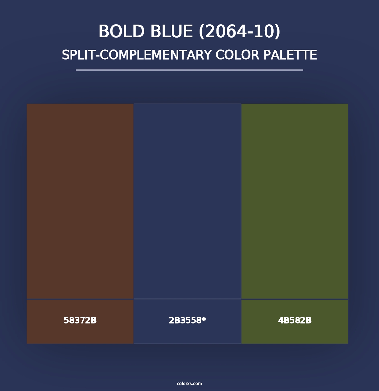 Bold Blue (2064-10) - Split-Complementary Color Palette